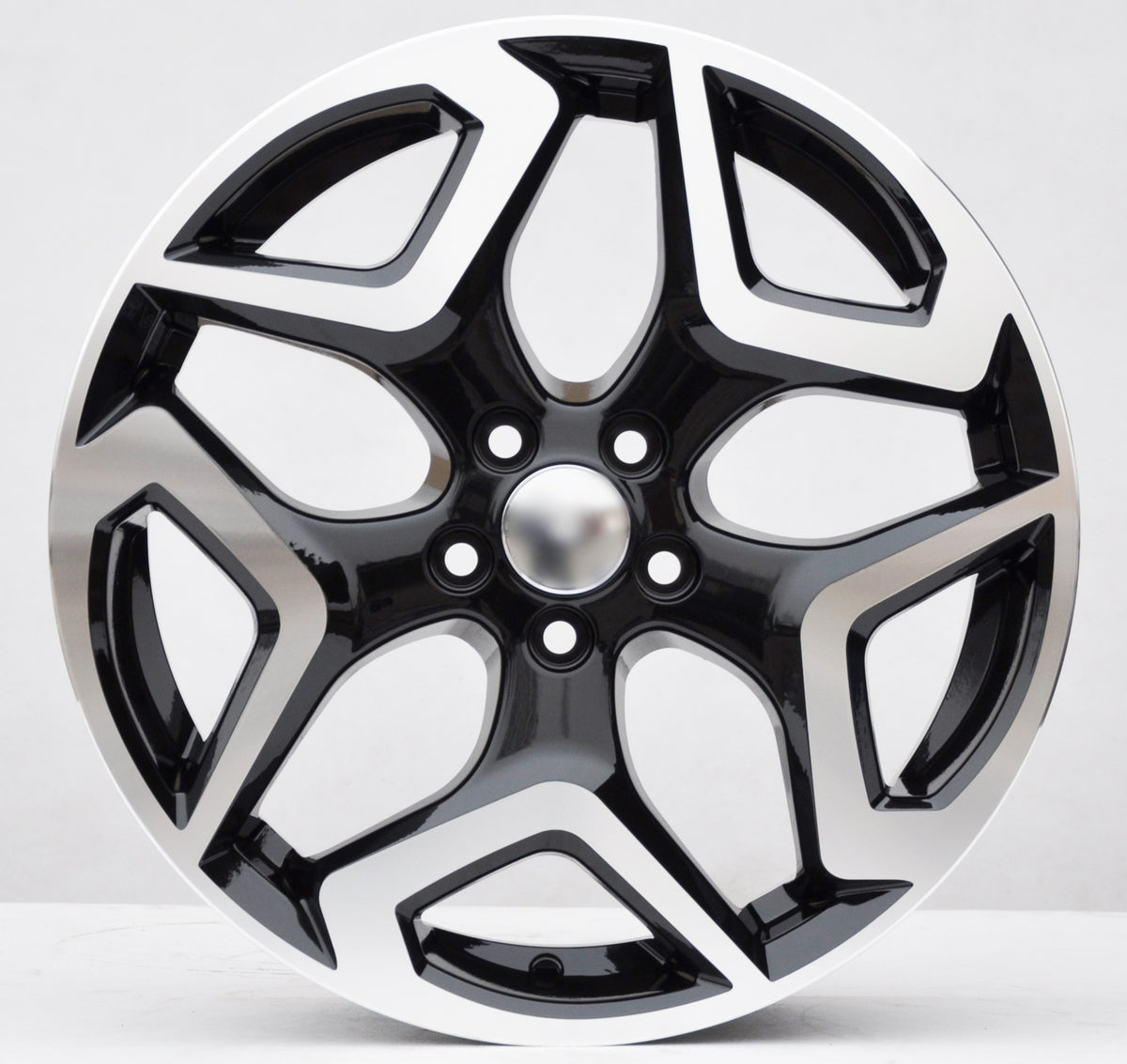 PDW 1606 Alufælge 17" 7J 5x100 ET55 – Poleret/sort (sæt á 4)