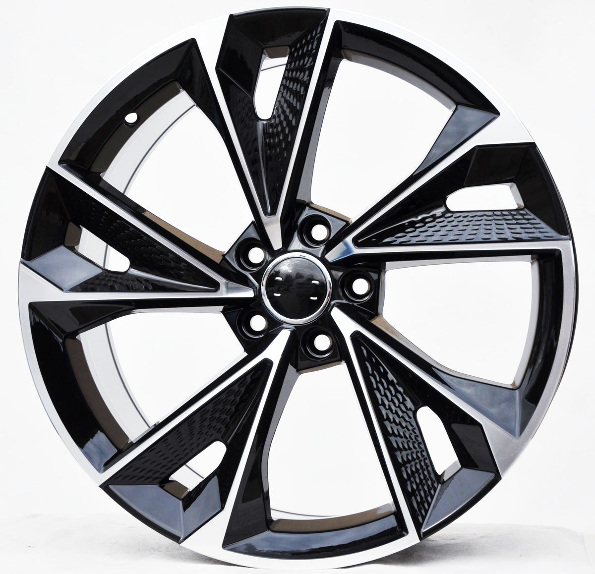 PDW 1566 Alufælge 19" 5x112 ET30 – Poleret/sort (sæt á 4)
