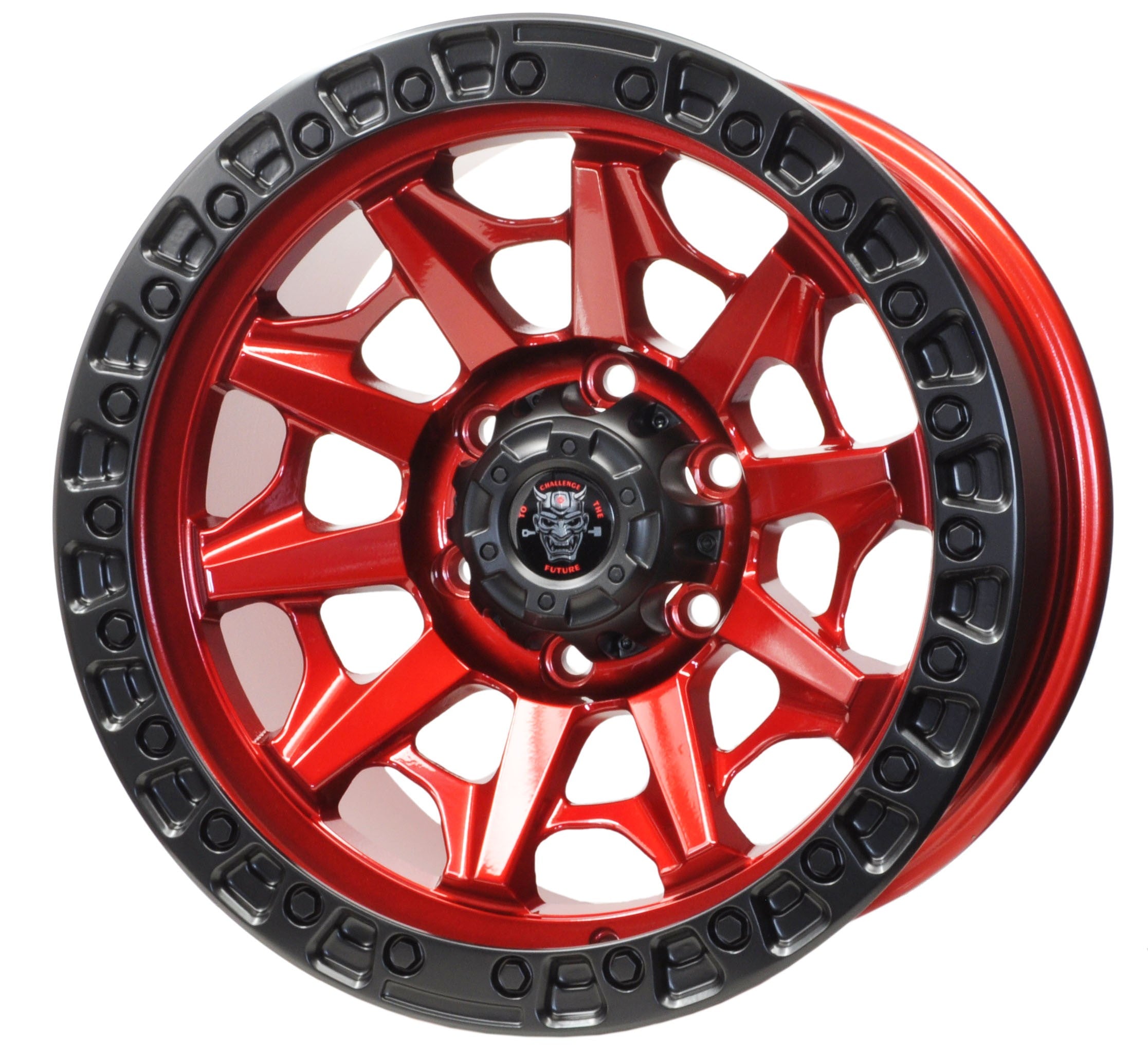 Toro Corsa JT127 Alufælge 16" 6x139.7 ET0 – Poleret/czerwony rant (sæt á 4)