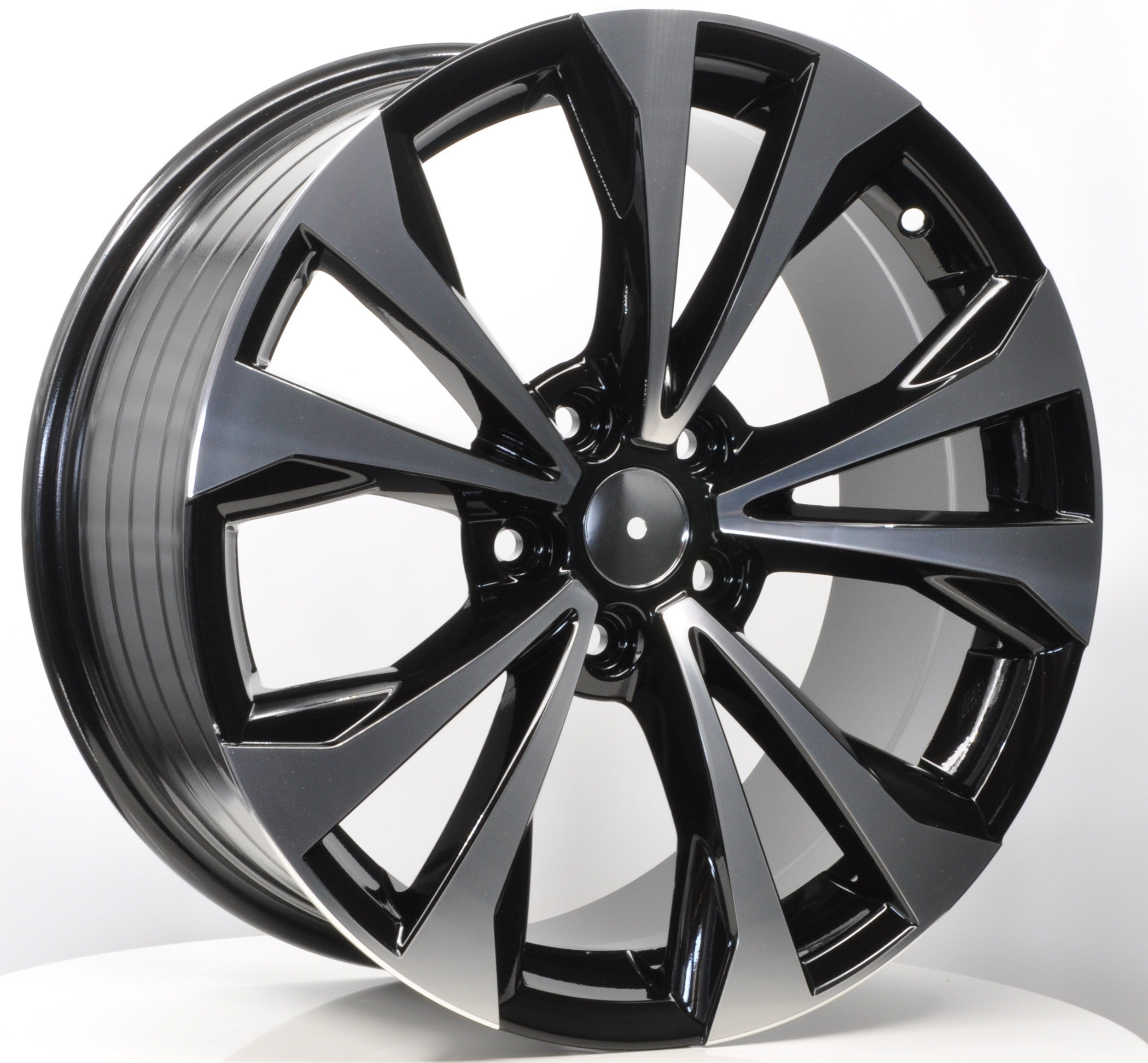 PDW 194 Alufælge 19" 5x114.3 ET35 – Poleret/sort (sæt á 4)