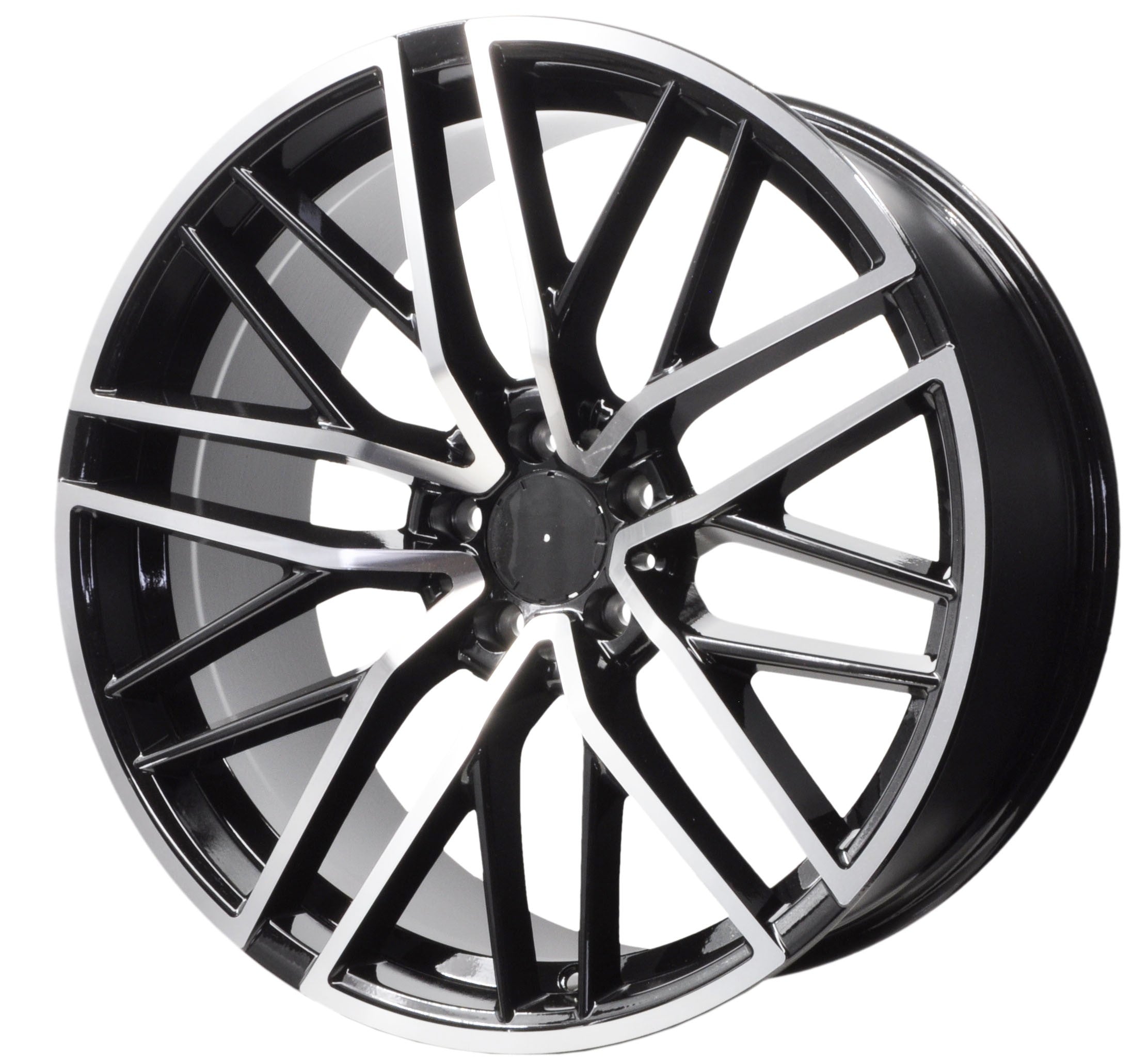 PDW FE248 Alufælge 20" 5x112 ET40 – Poleret/sort (sæt á 4)