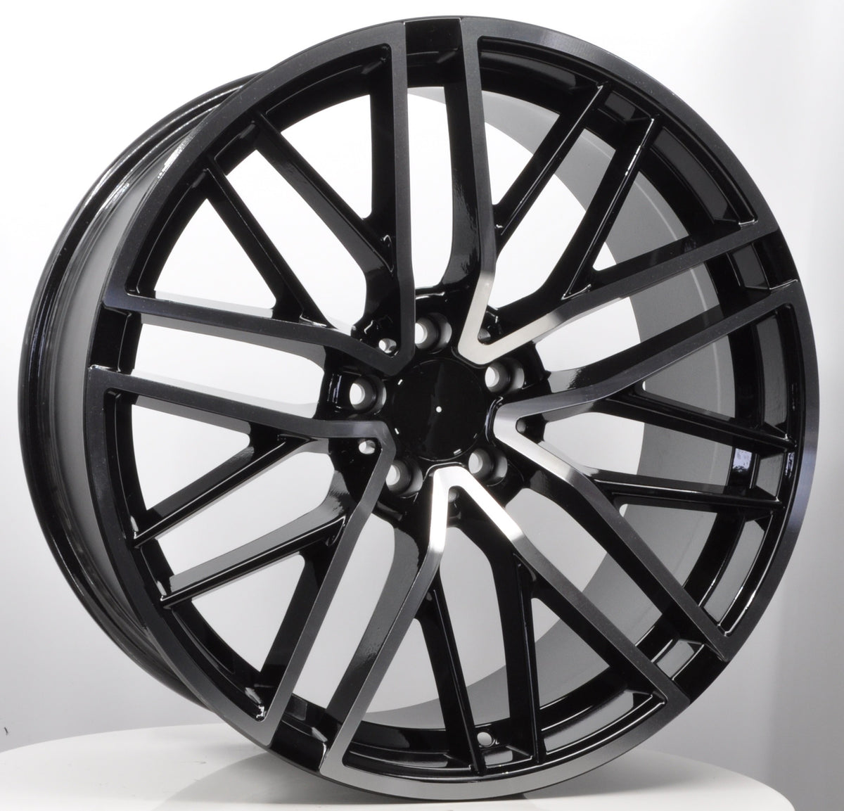 PDW FE248 Alufælge 20" 8,5/9,5J 5x112 ET40 – Poleret/sort (sæt á 4)