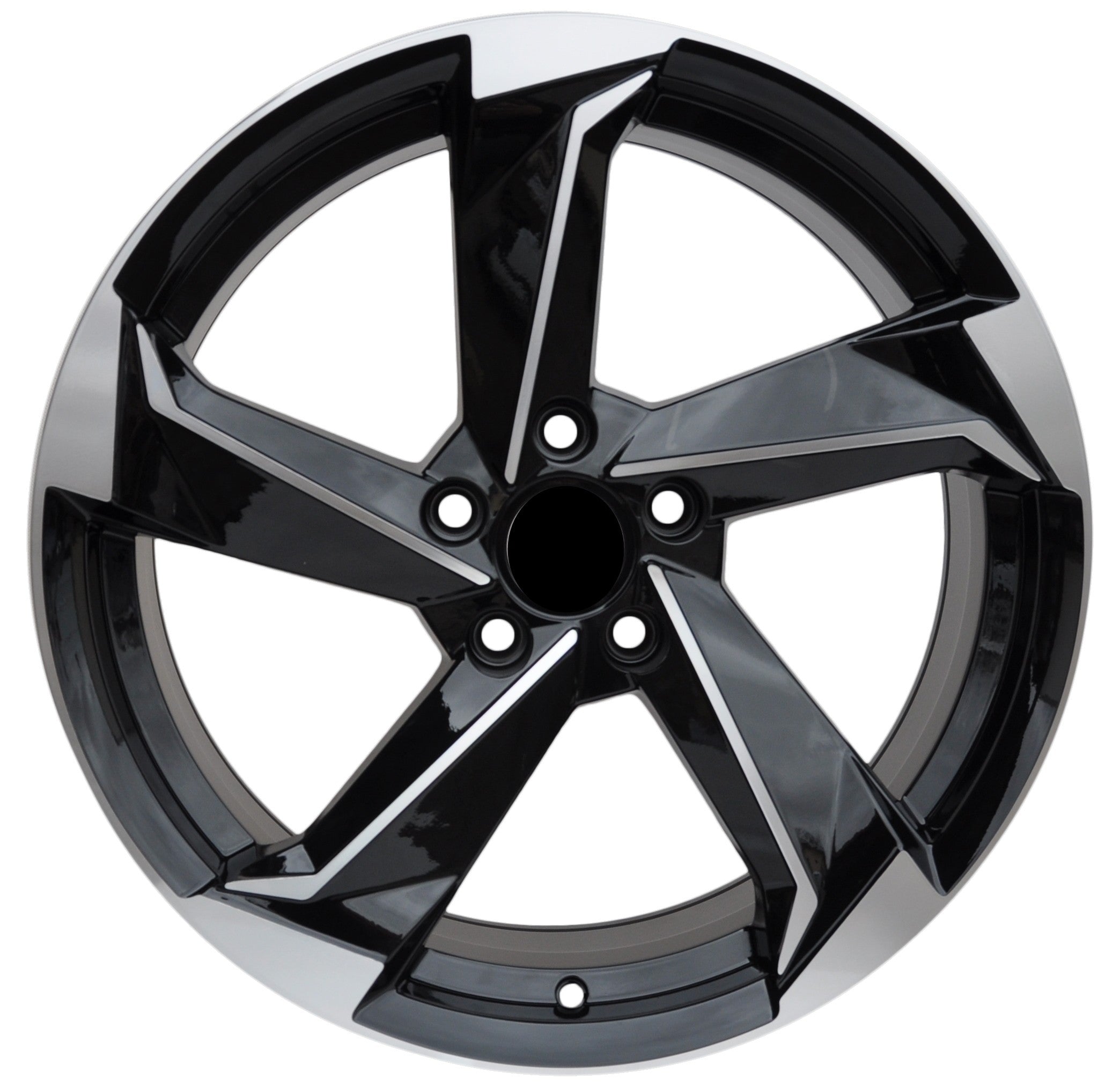 PDW 5185 Alufælge 17" 5x112 ET35 – Poleret/sort (sæt á 4)