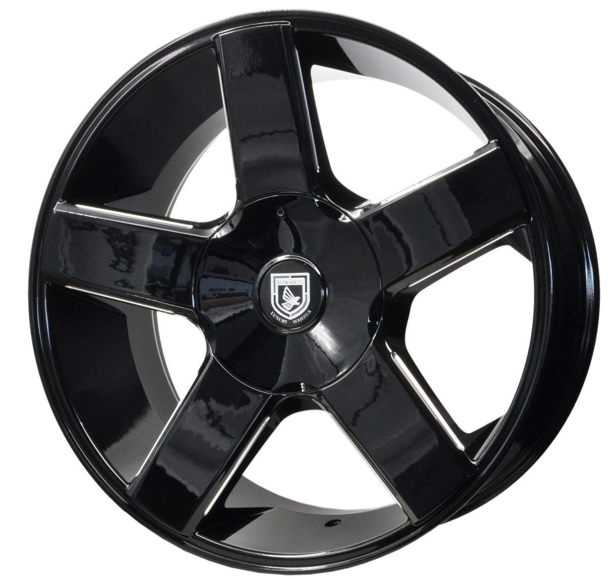 PDW 5452 Alufælge 22" 10J 8x180 ET-12 – Sort (sæt á 4)