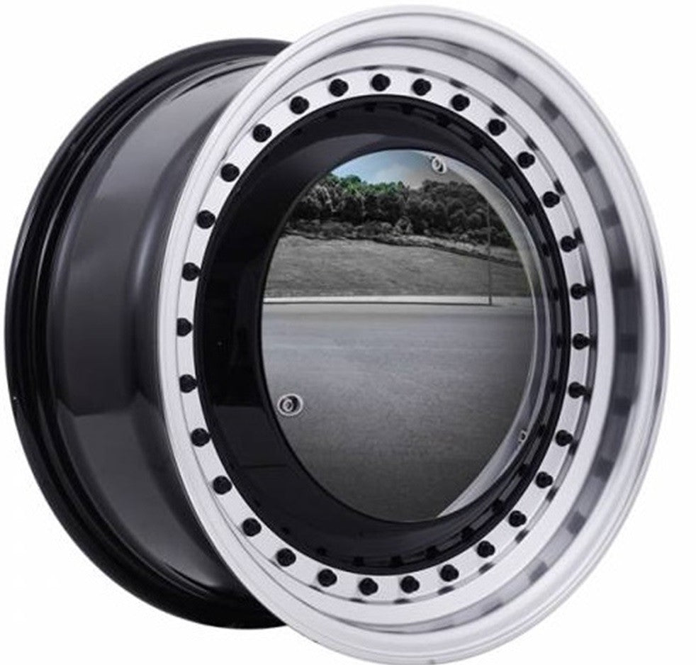 PDW rew024 Alufælge 16" 4x114.3 ET30 – Poleret/sort (sæt á 4)