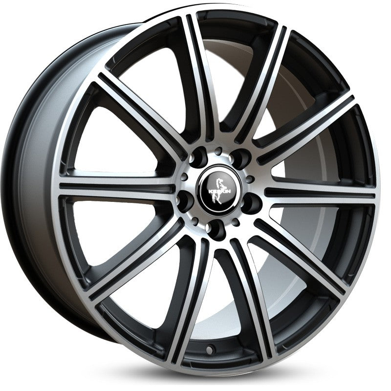 Keskin KT16 Alufælge 18" 5x112 ET45 – Poleret/sort (sæt á 4)