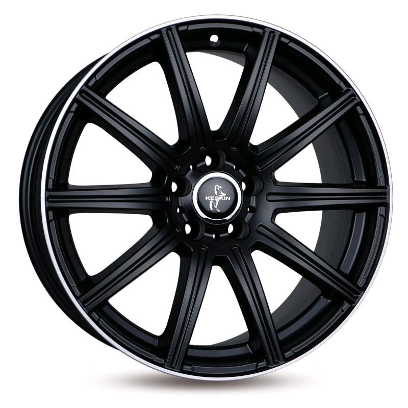 Keskin KT16 Alufælge 19" 5x112 ET45 – Poleret/sort mat (sæt á 4)