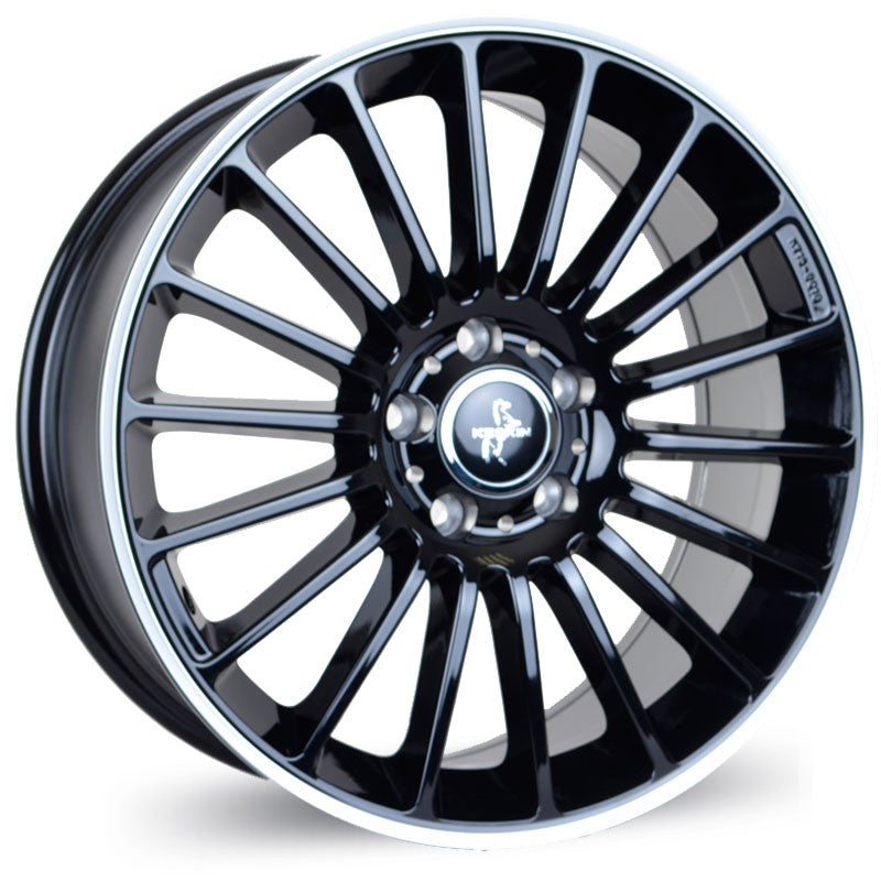 Keskin KT15 Alufælge 19" 5x112 ET45 – Poleret/sort (sæt á 4)