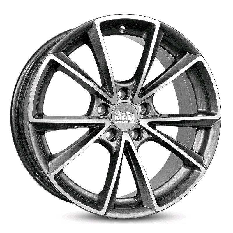 MAM A5 Alufælge 20" 5x112 ET45 – Poleret/grafit (sæt á 4)