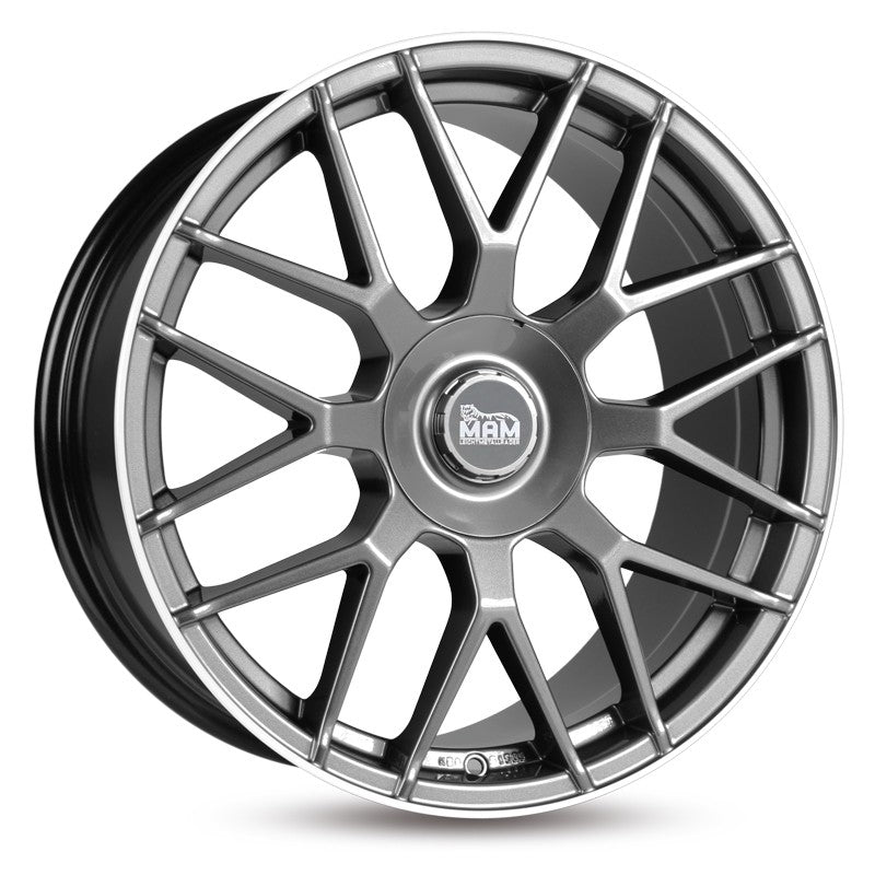 MAM GT1 Alufælge 19" 5x112 ET30 – Poleret/grafit (sæt á 4)
