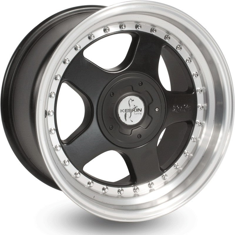 Keskin KT1 Alufælge 18" 5x112 ET35 – Poleret/sort (sæt á 4)