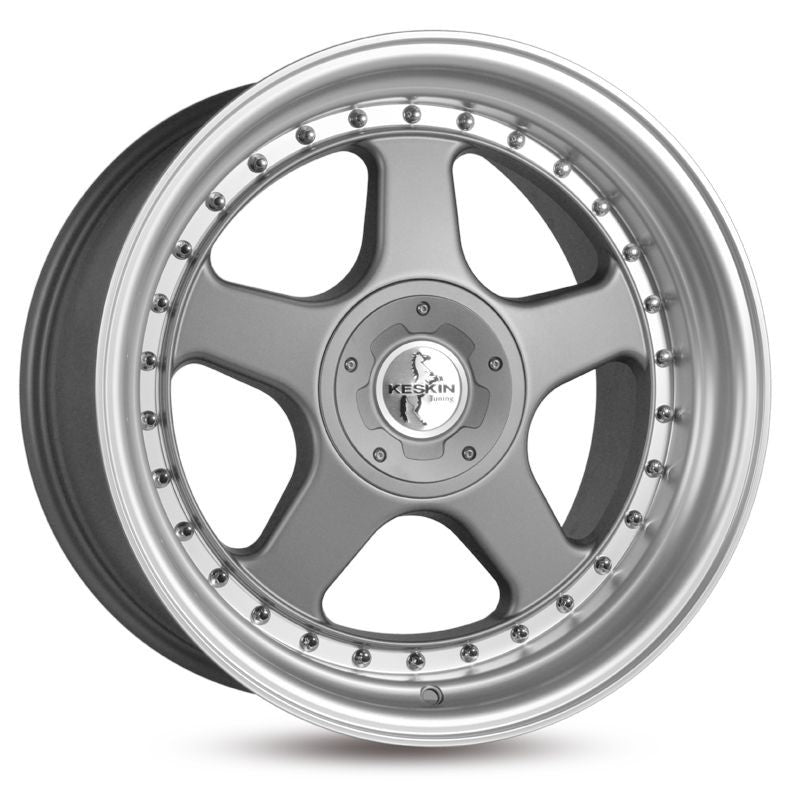 Keskin KT1 Alufælge 18" 5x100 ET25 – Poleret/grafit (sæt á 4)