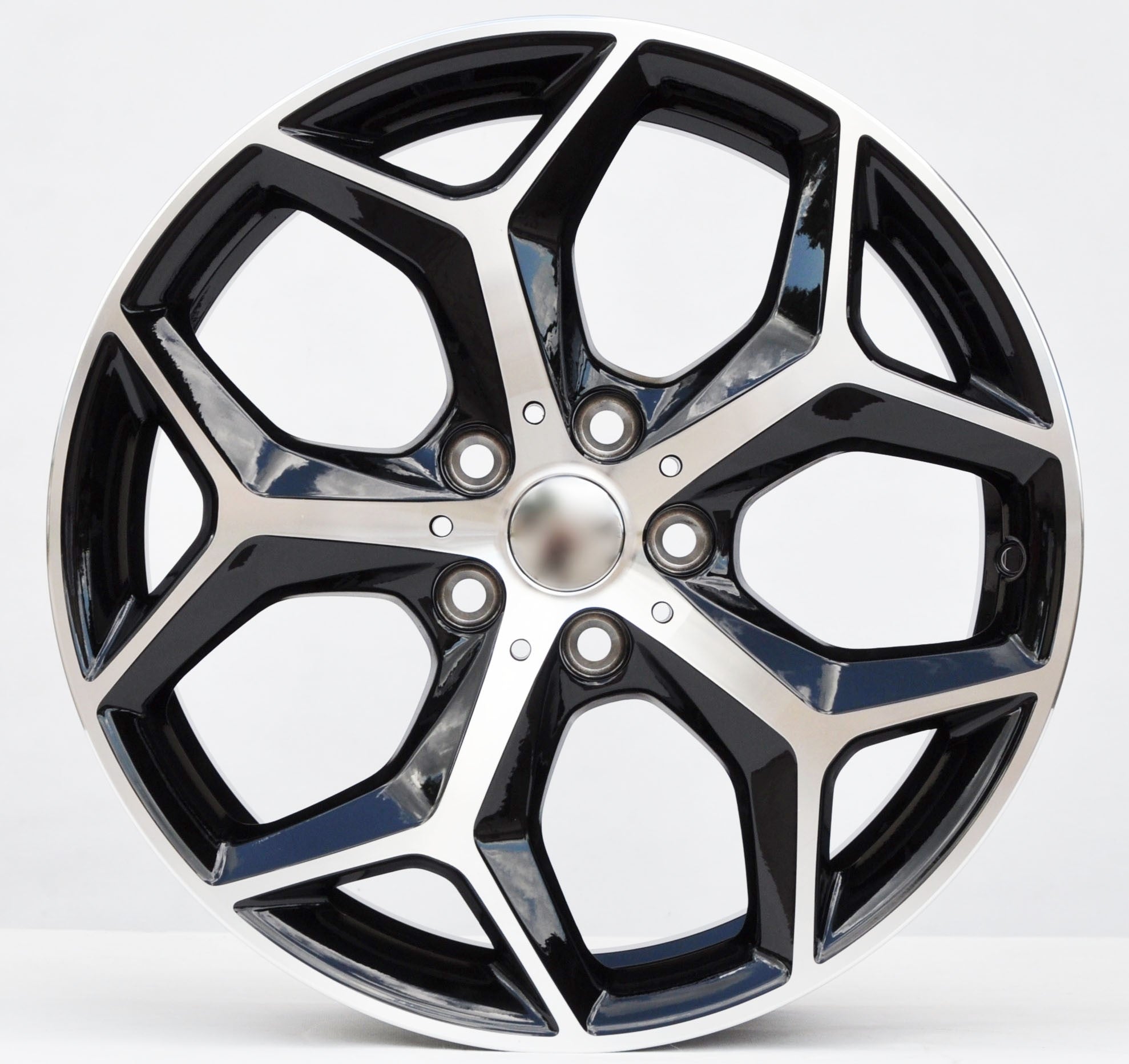 PDW 1623 Alufælge 18" 5x112 ET51 – Poleret/sort (sæt á 4)