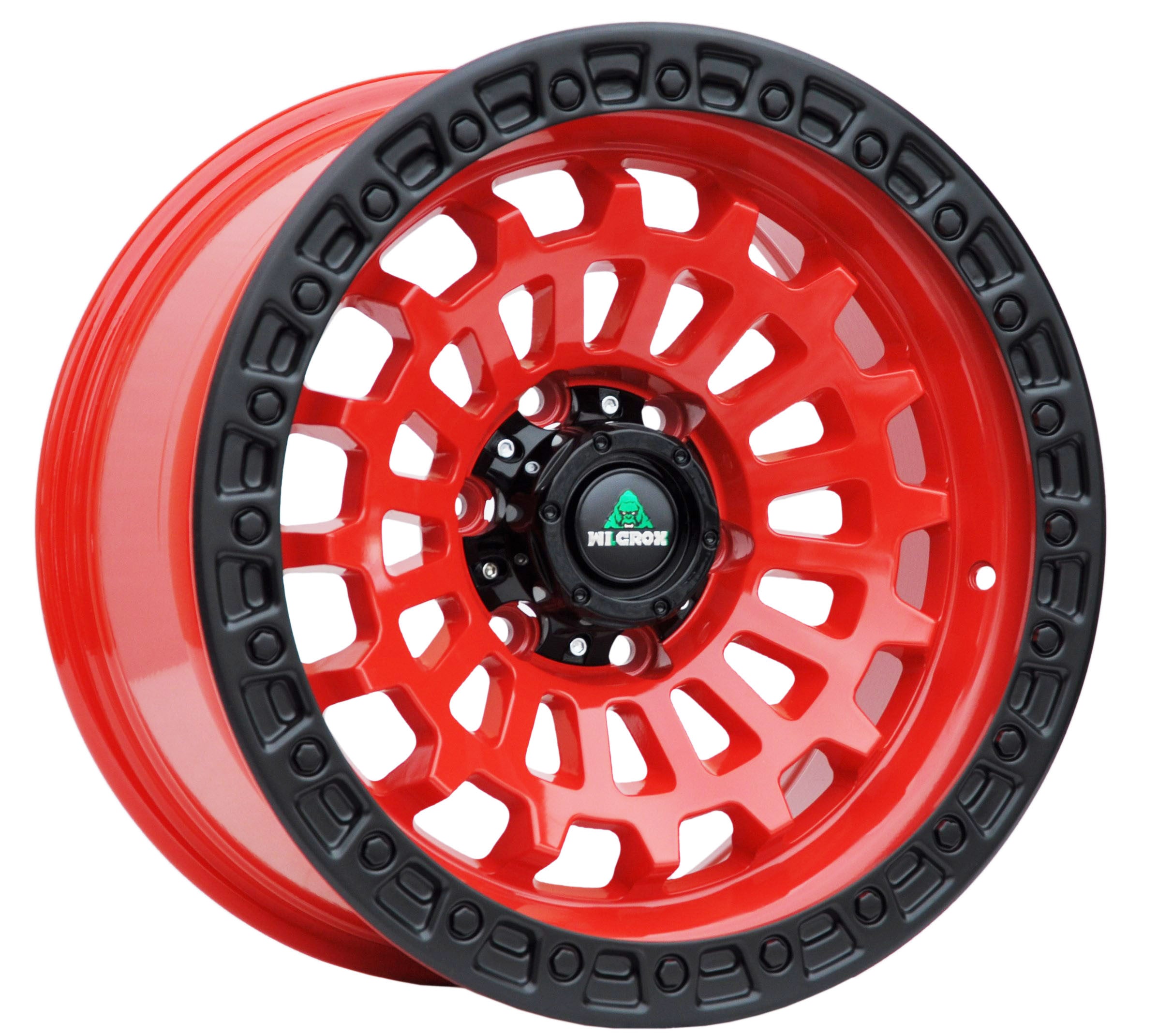 Toro Corsa 181601 Alufælge 18" 6x139.7 ET0 – Poleret/czerwony rant (sæt á 4)