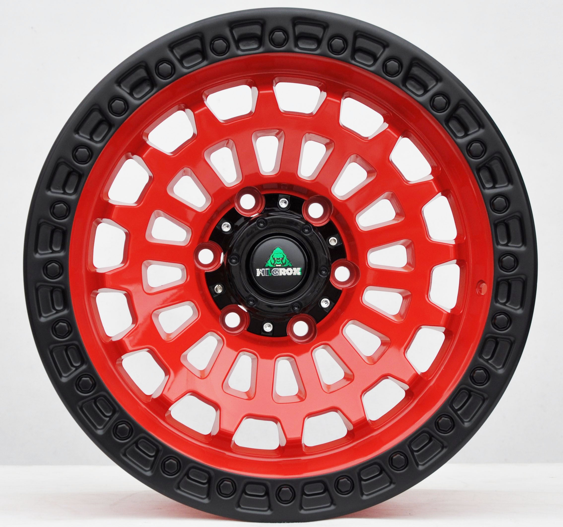 Toro Corsa 181601 Alufælge 18" 6x139.7 ET0 – Poleret/czerwony rant (sæt á 4)