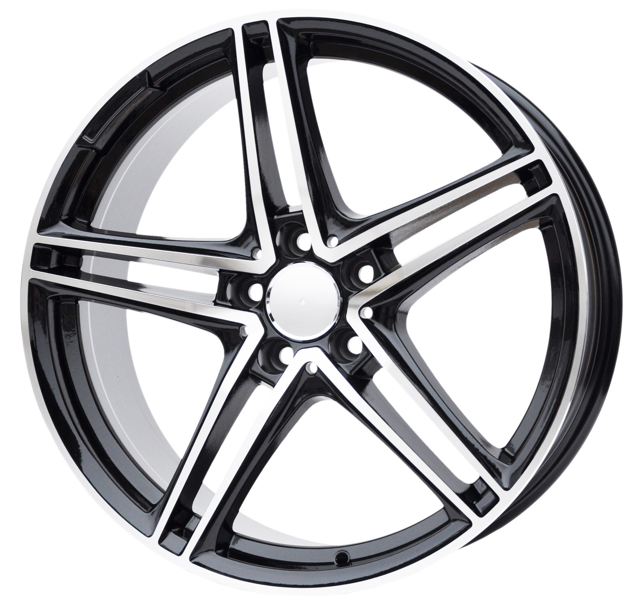 PDW 5252 Alufælge 19" 5x112 ET43 – Poleret/sort (sæt á 4)