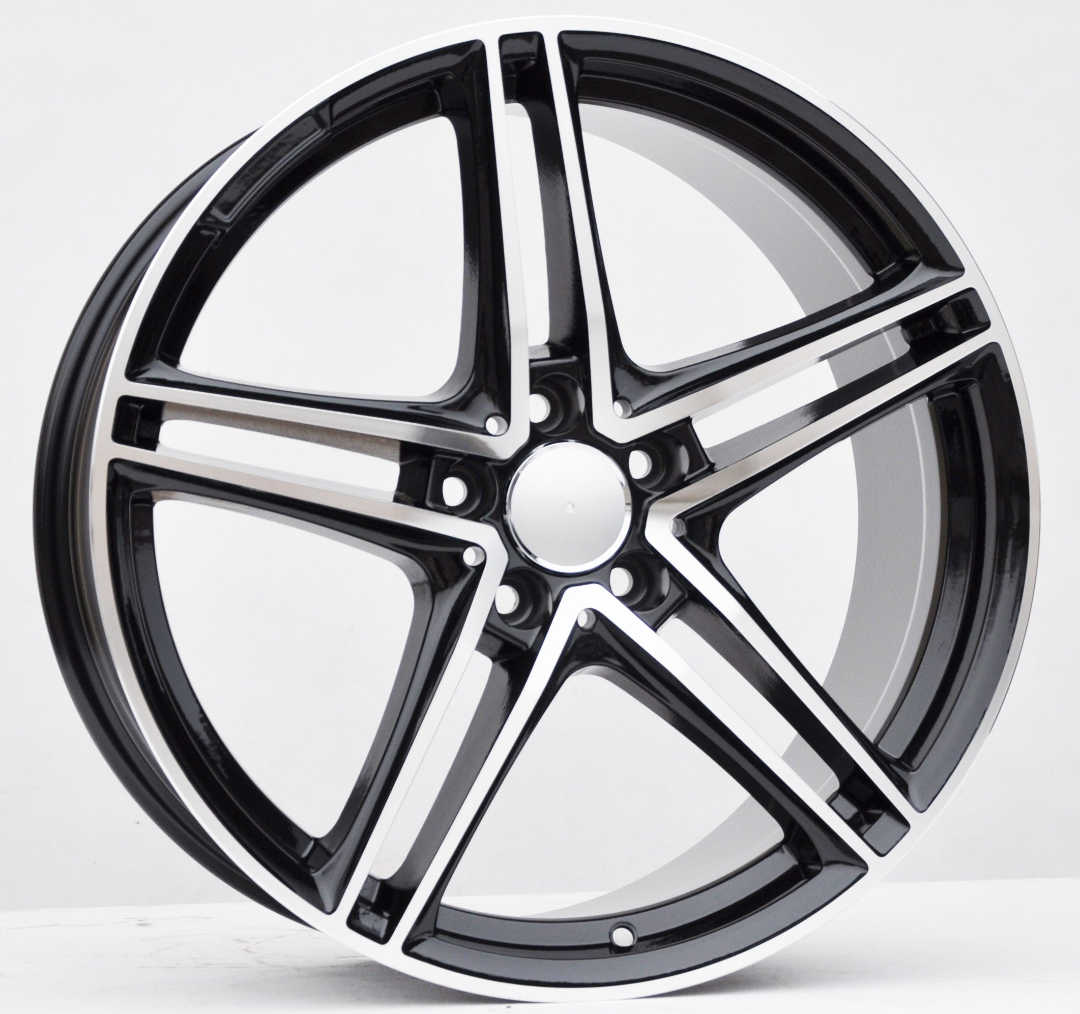PDW 5252 Alufælge 19" 5x112 ET43 – Poleret/sort (sæt á 4)