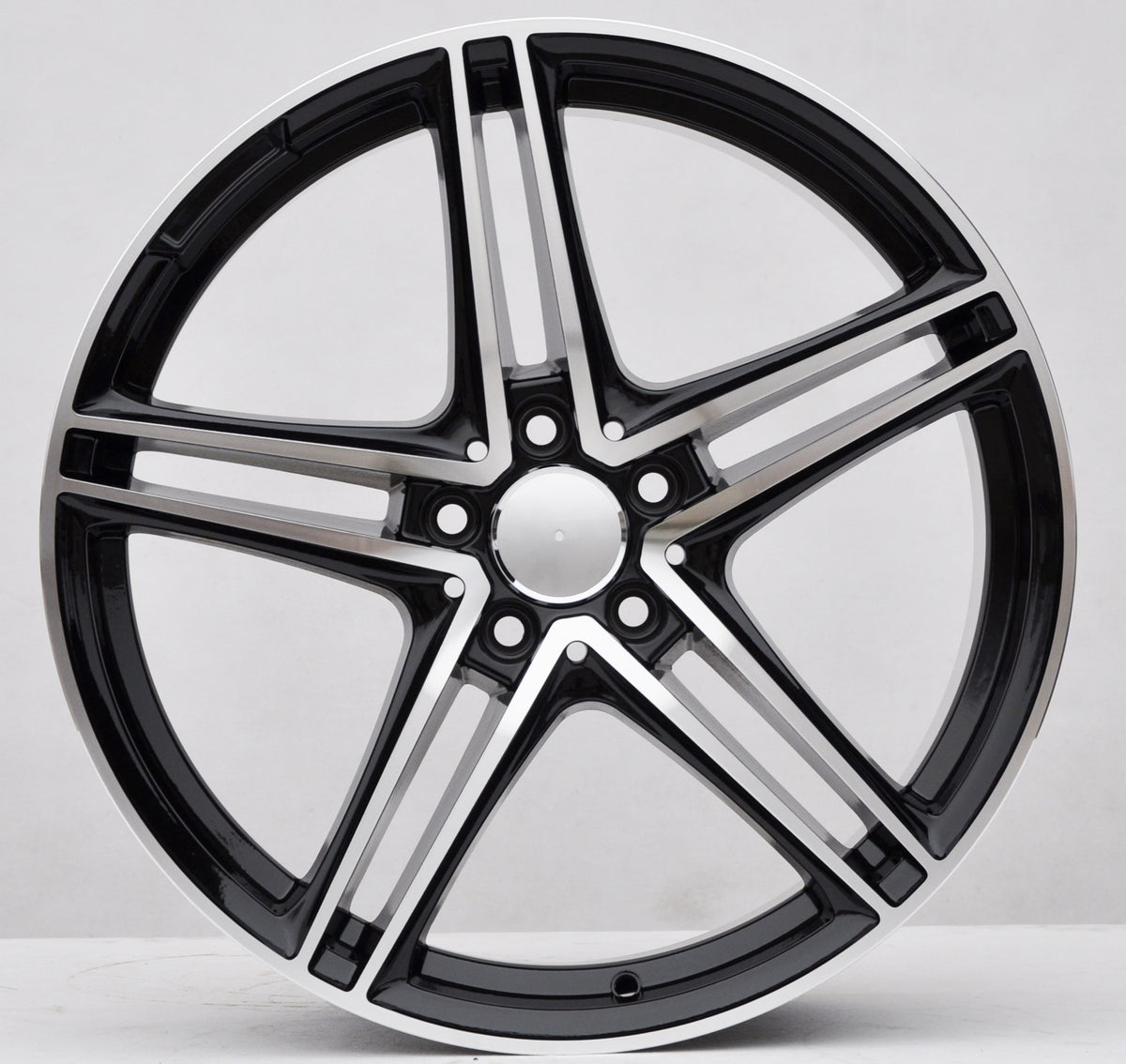 PDW 5252 Alufælge 19" 5x112 ET43 – Poleret/sort (sæt á 4)