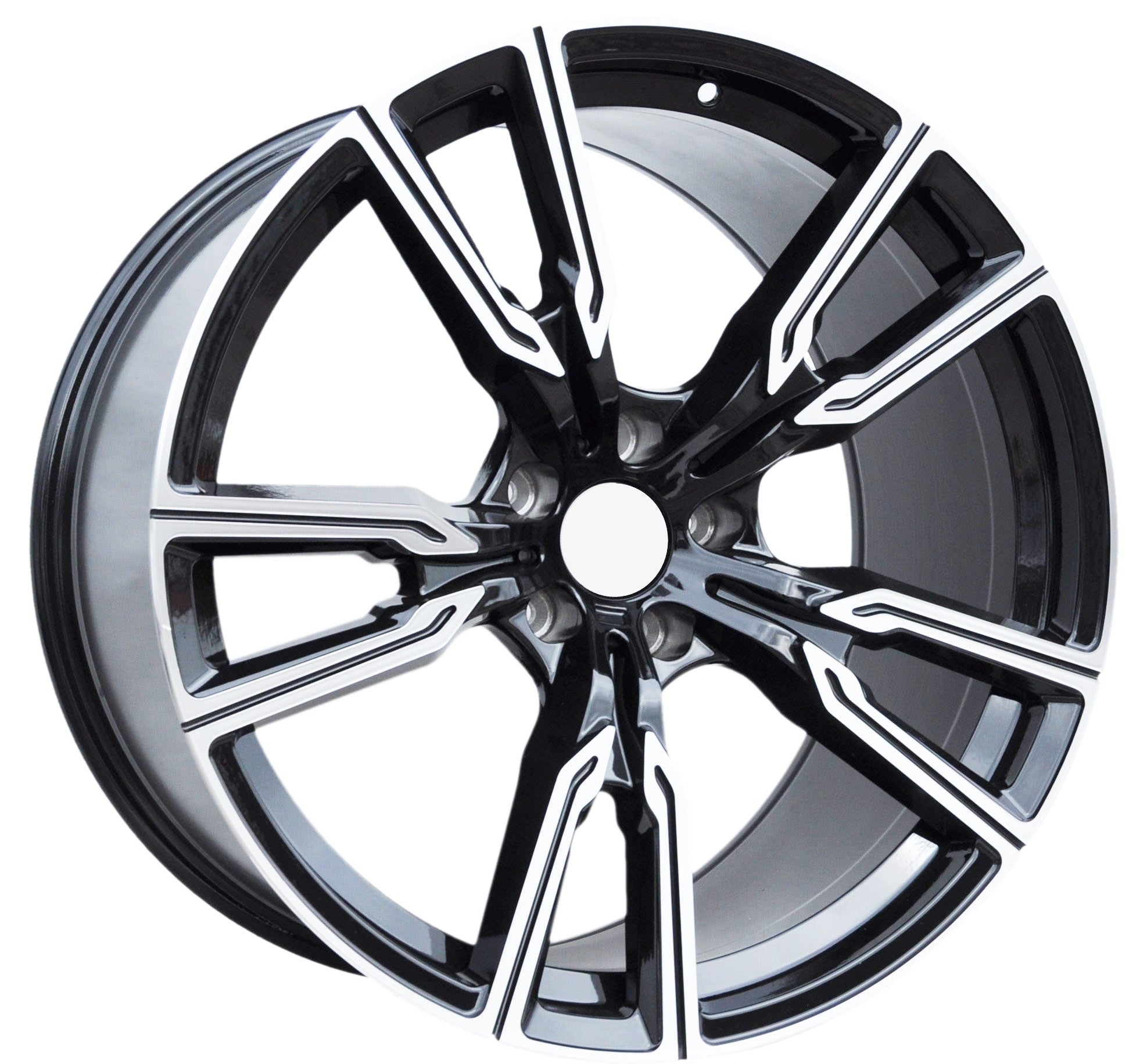 PDW 5033 Alufælge 22" 5x112 ET37 – Poleret/sort (sæt á 4)