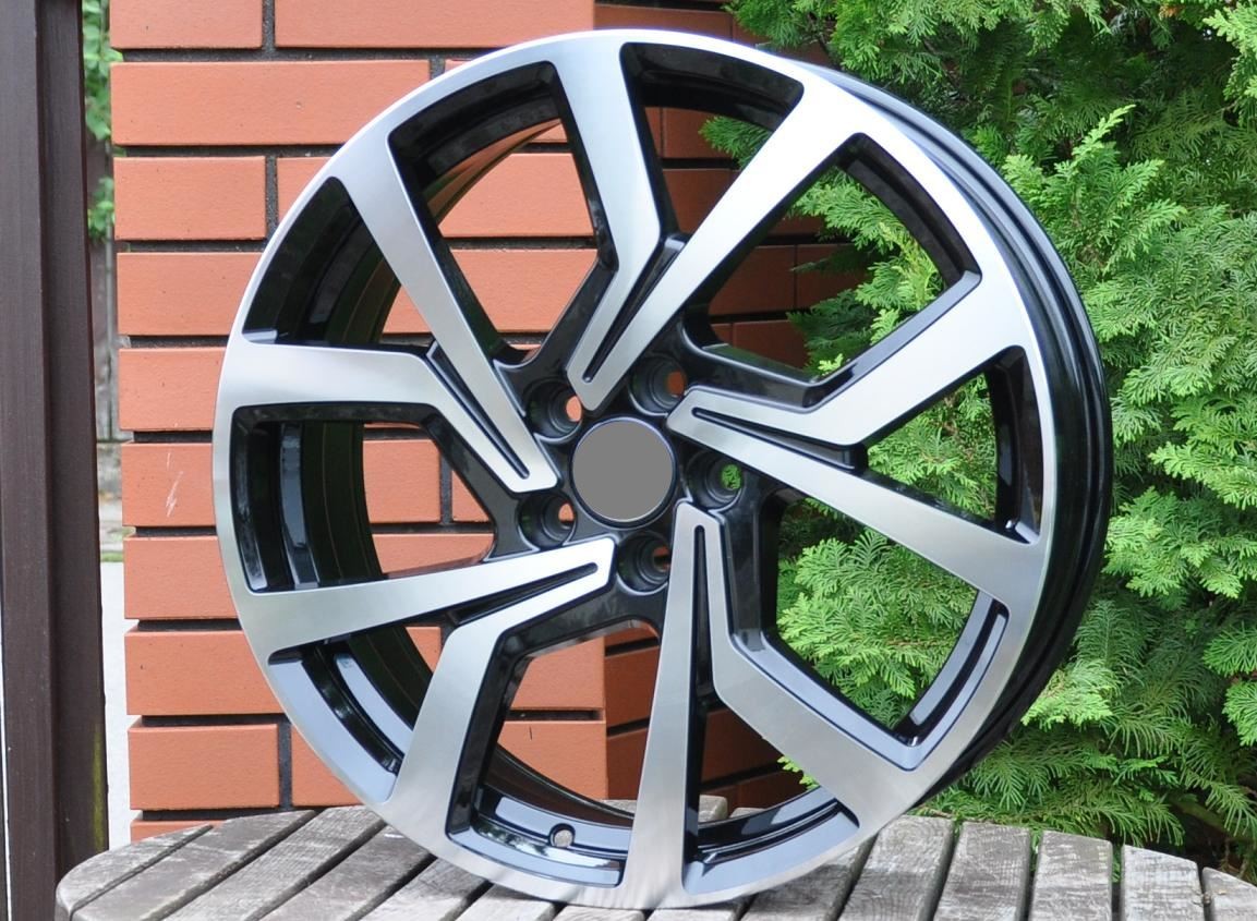 PDW 1154 Alufælge 18" 5x100 ET45 – Poleret/sort (sæt á 4)