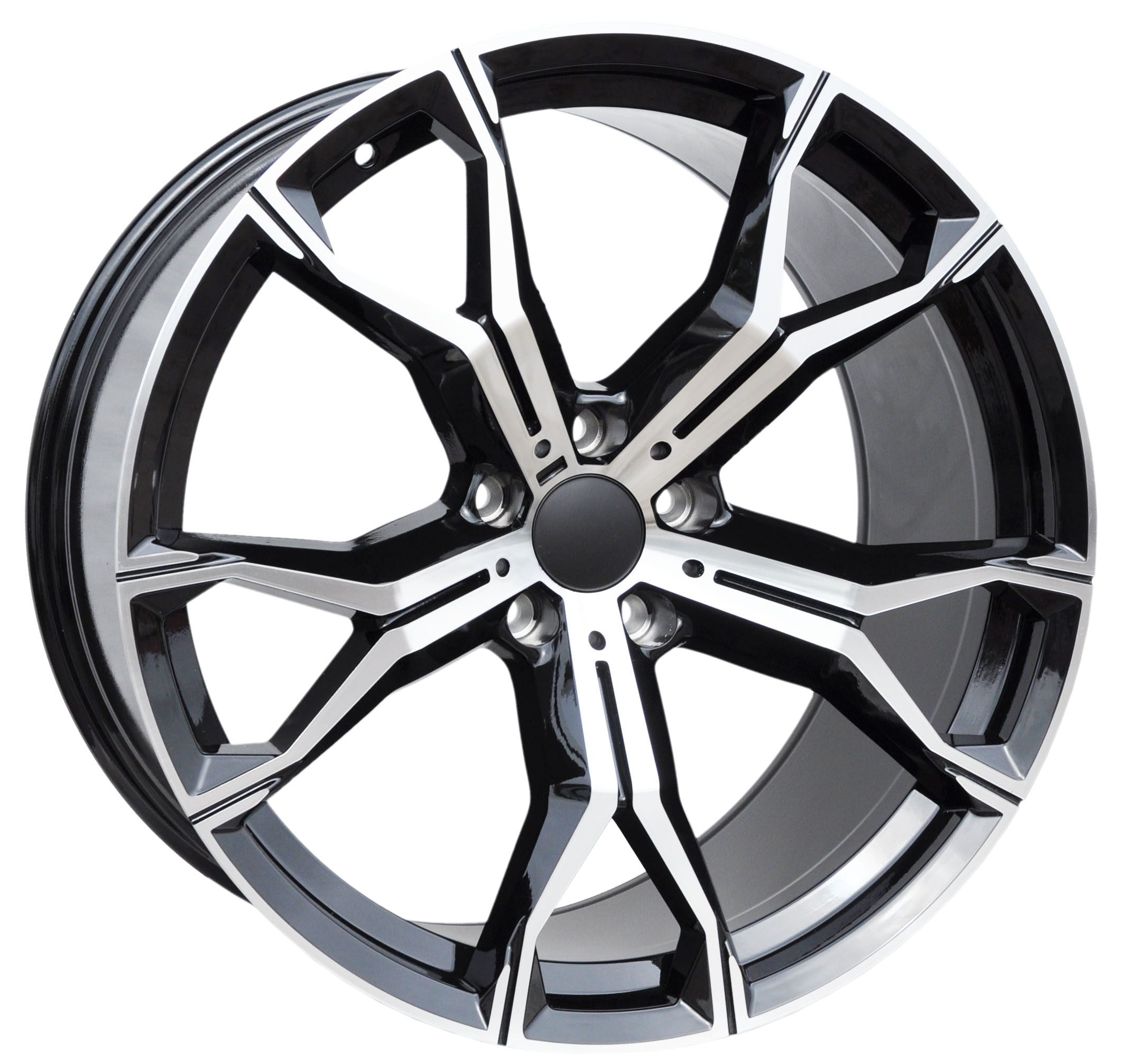 PDW 5034/5498 Alufælge 20" 5x120 ET40 – Poleret/sort (sæt á 4)