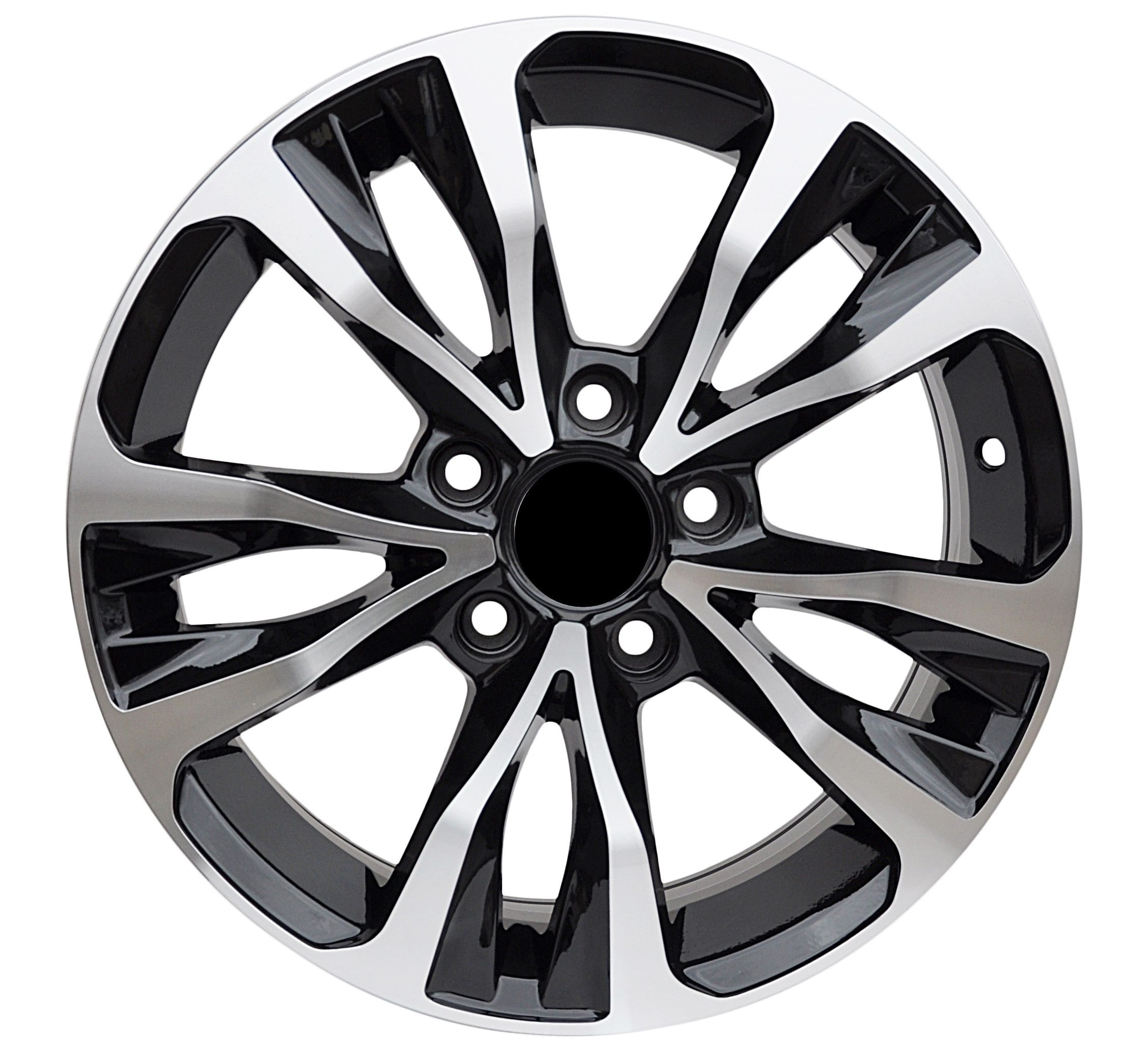 PDW 5212 Alufælge 16" 5x114.3 ET40 – Poleret/sort (sæt á 4)