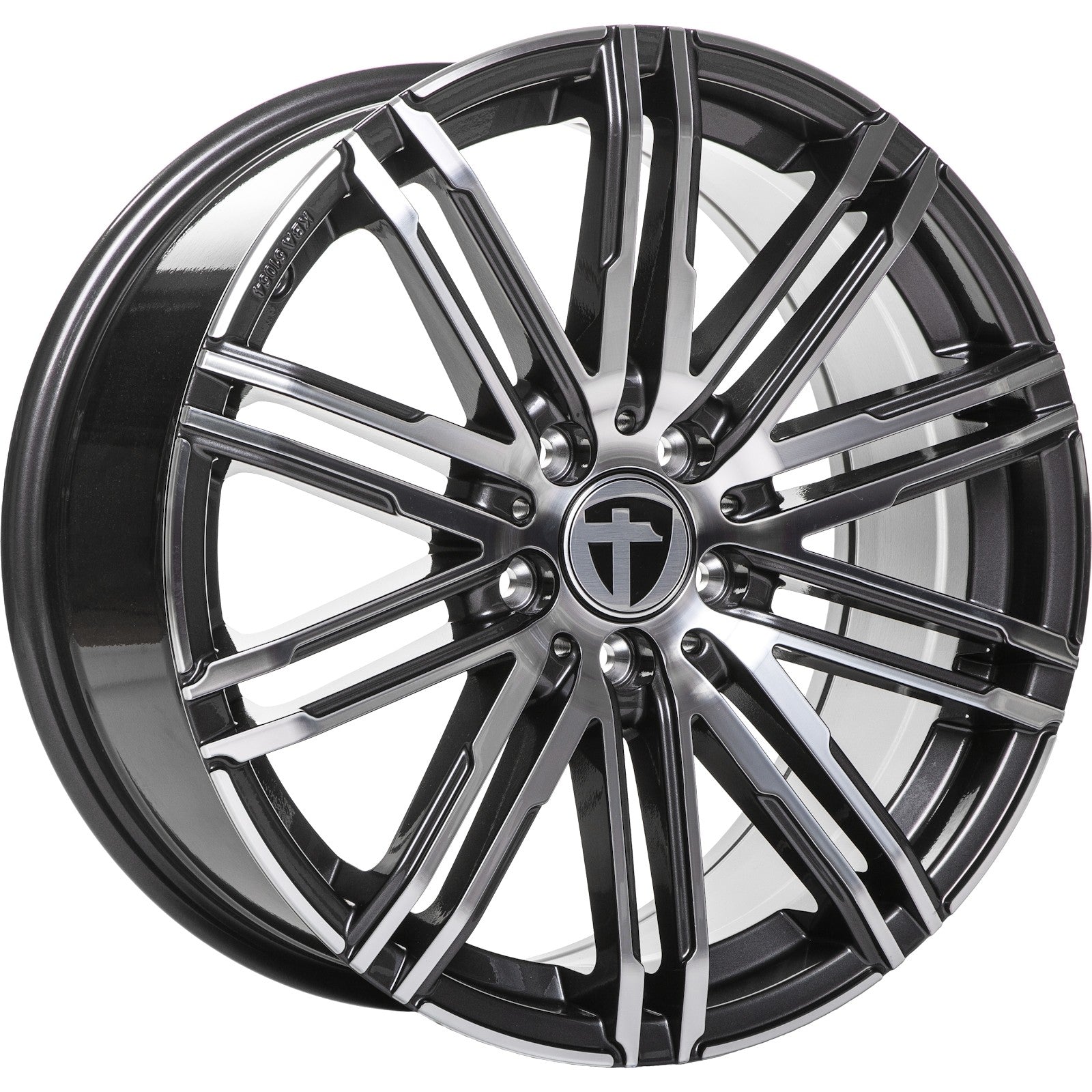 Tomason TN18 Alufælge 18" 5x120 ET50 – Poleret/grafit (sæt á 4)