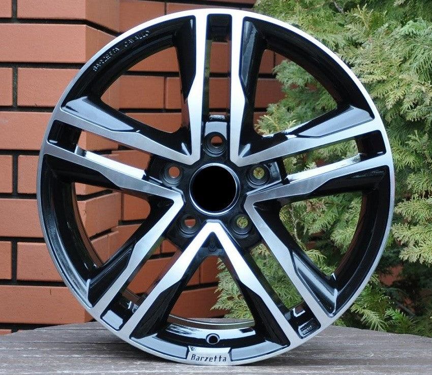 PDW 424 Alufælge 17" 5x118 ET45 – Poleret/sort (sæt á 4)