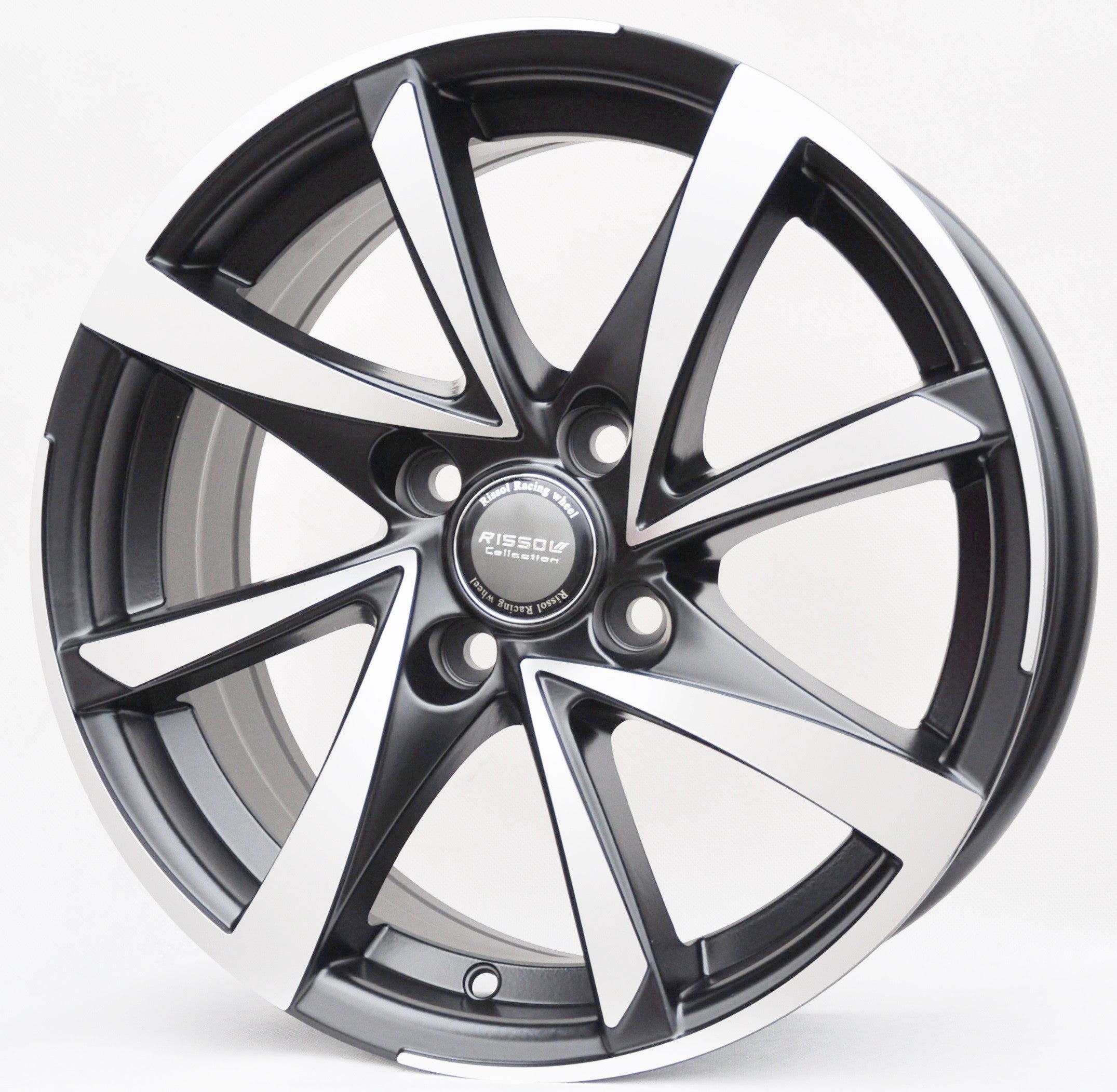 PDW 575 Alufælge 15" 4x100 ET40 – Poleret/sort (sæt á 4)
