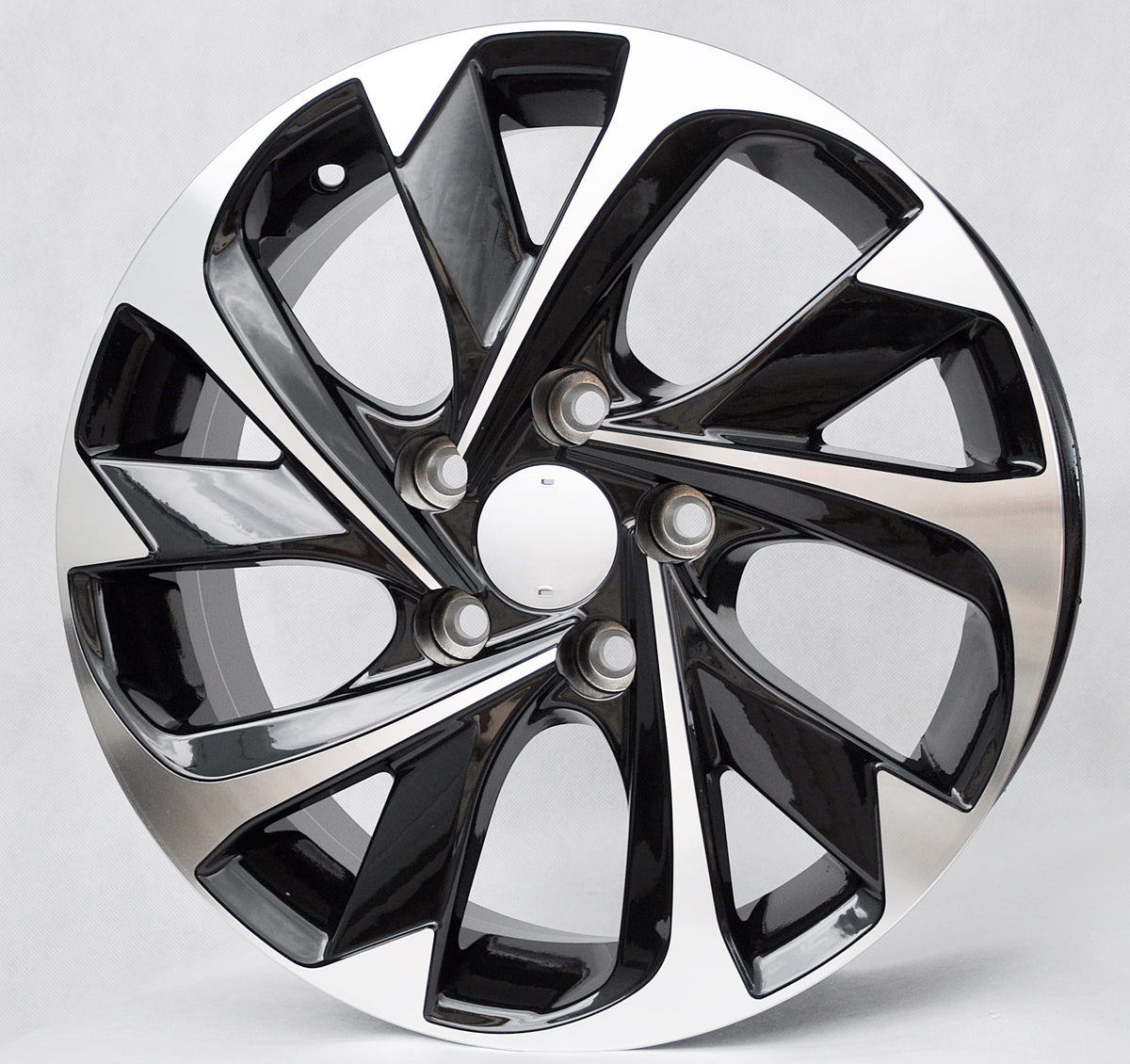 PDW XFE89 Alufælge 16" 6,5J 5x100 ET40 – Poleret/sort pulverlakeret (sæt á 4)
