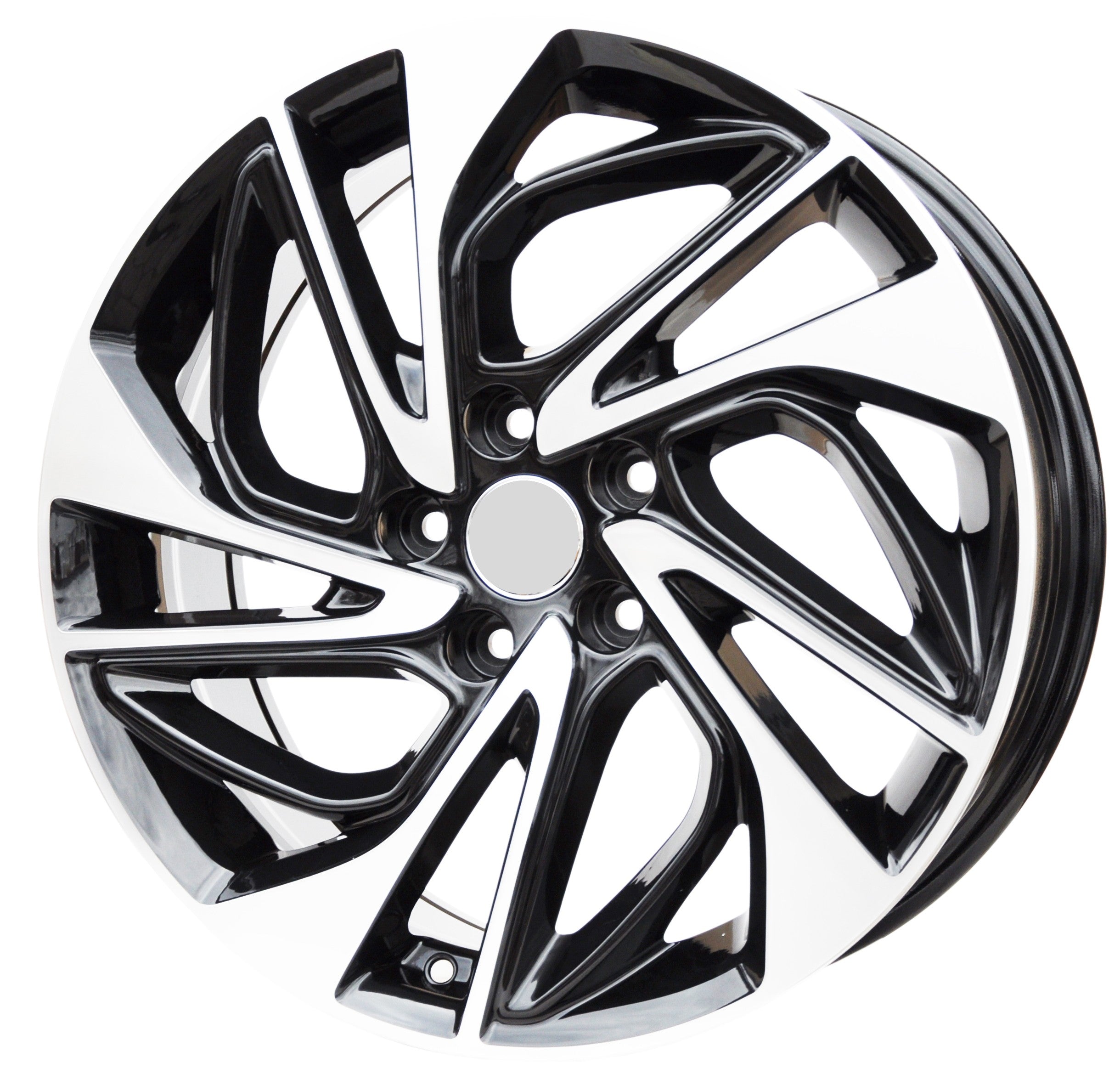 PDW 5518 Alufælge 16" 5x114.3 ET45 – Poleret/sort (sæt á 4)