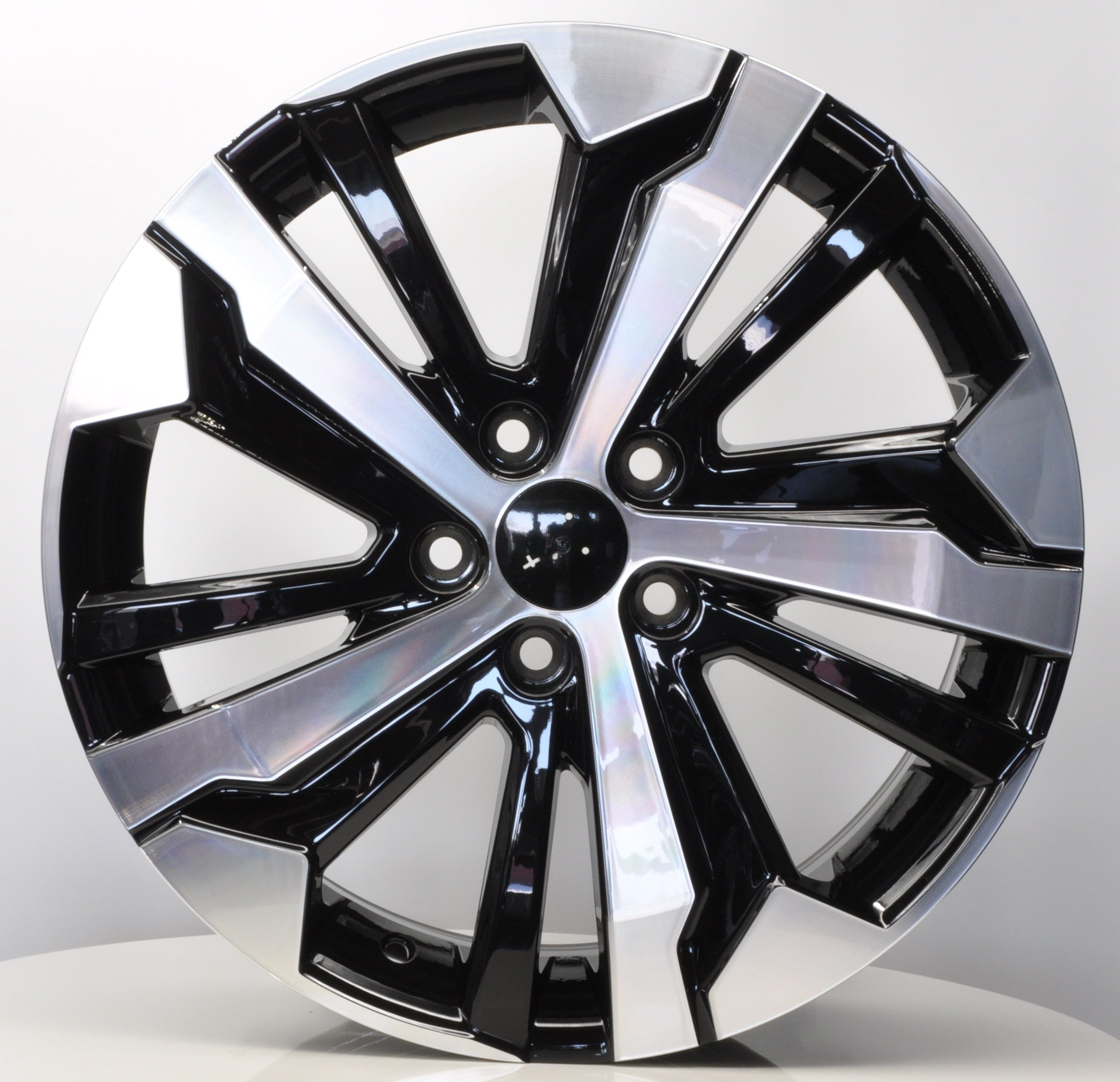 PDW 5837 Alufælge 16" 5x108 ET44 – Poleret/sort (sæt á 4)