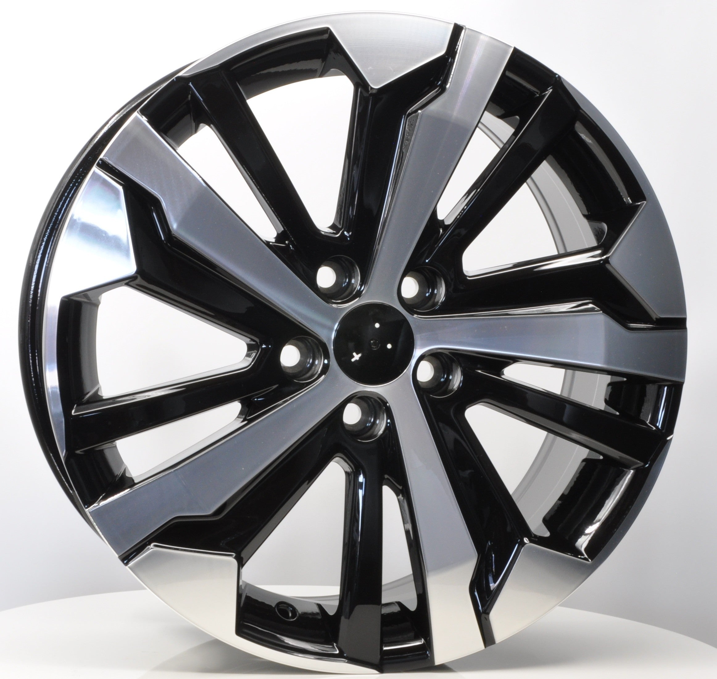 PDW 5837 Alufælge 16" 5x108 ET44 – Poleret/sort (sæt á 4)