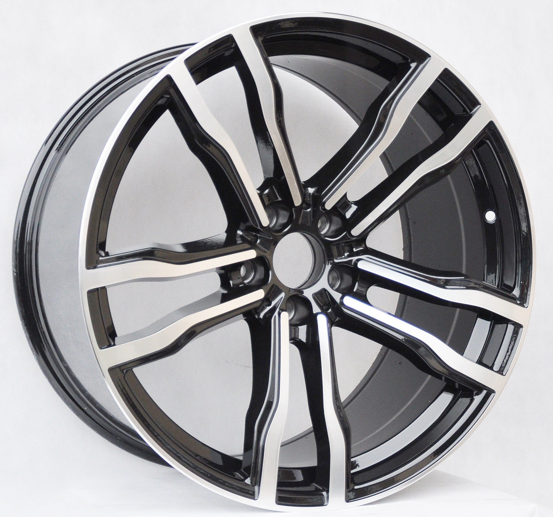 PDW BY588 Alufælge 20" 5x120 ET40 – Poleret/sort (sæt á 4)