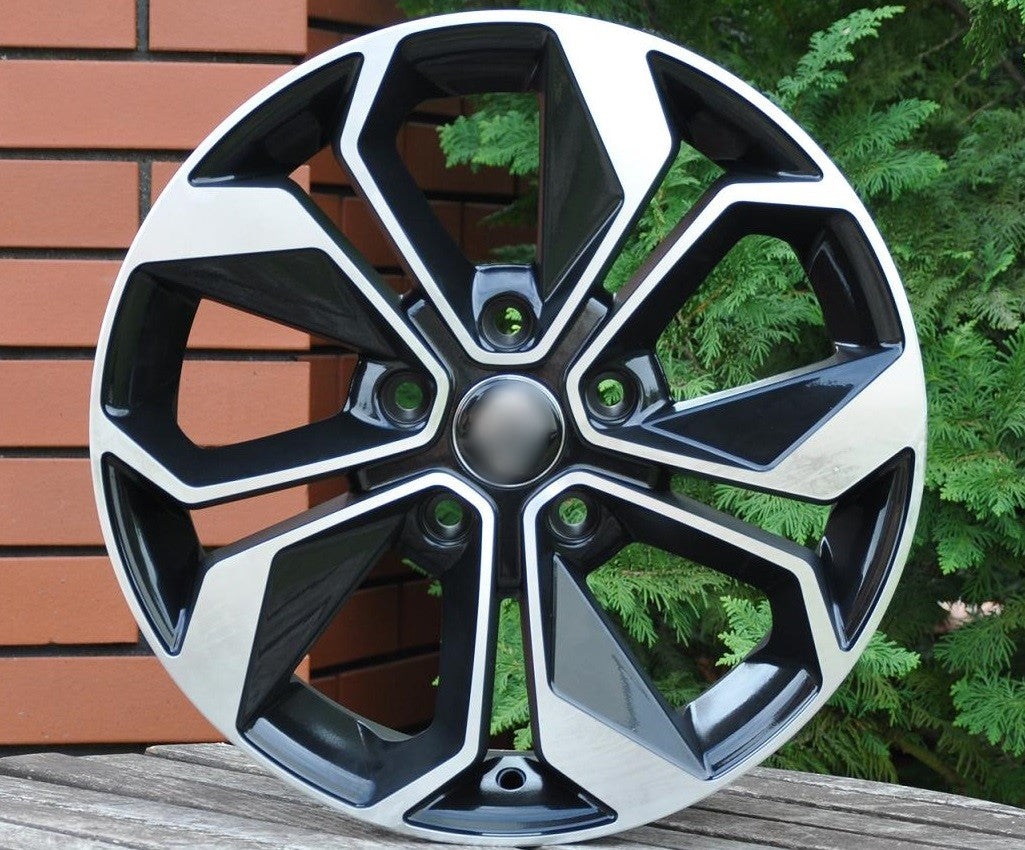 PDW 5168 Alufælge 17" 5x114.3 ET45 – Poleret/sort (sæt á 4)