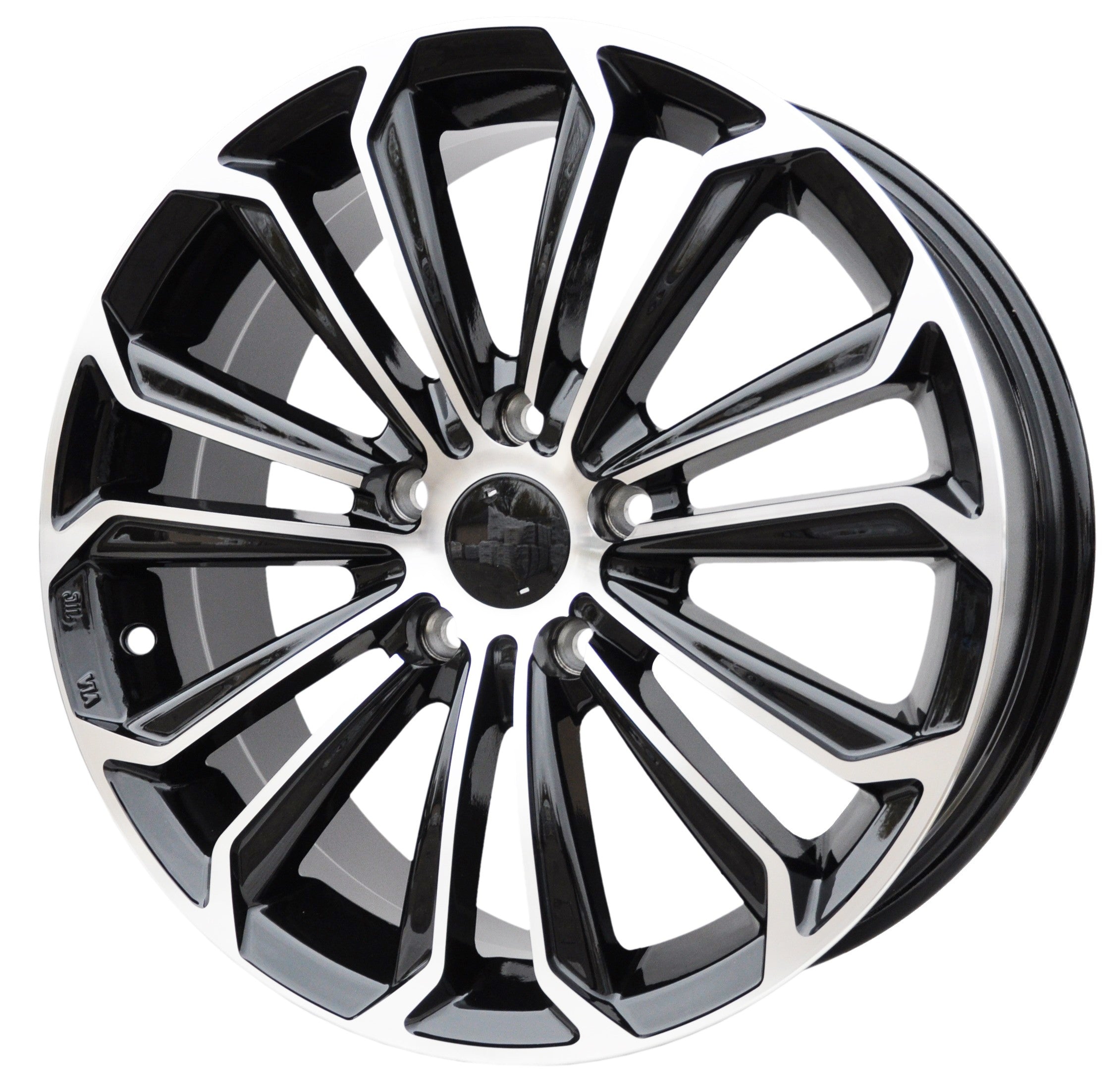 PDW 667/069 Alufælge 17" 5x114.3 ET45 – Poleret/sort (sæt á 4)