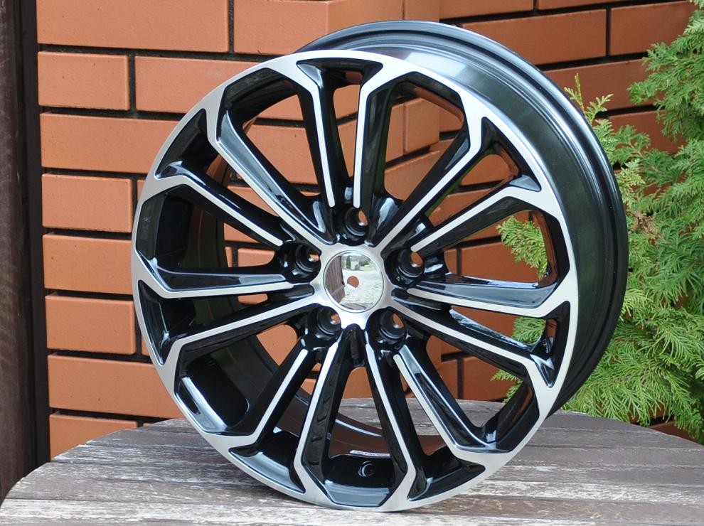 PDW 667 Alufælge 15" 5x114.3 ET40 – Poleret/sort (sæt á 4)