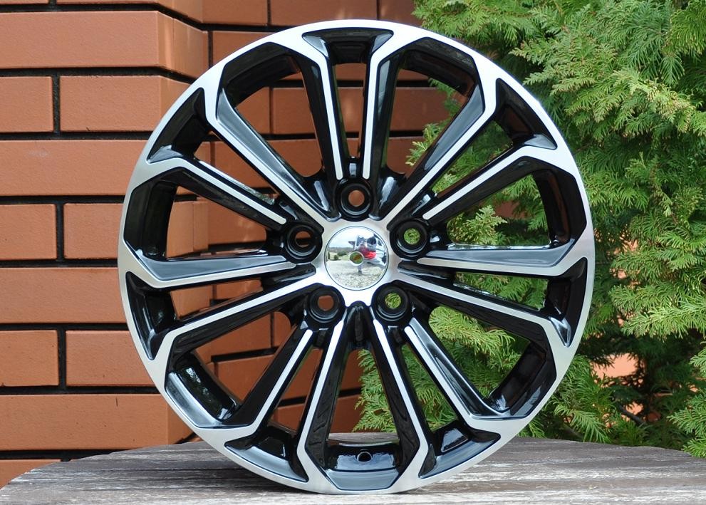 PDW 667 Alufælge 15" 5x114.3 ET40 – Poleret/sort (sæt á 4)