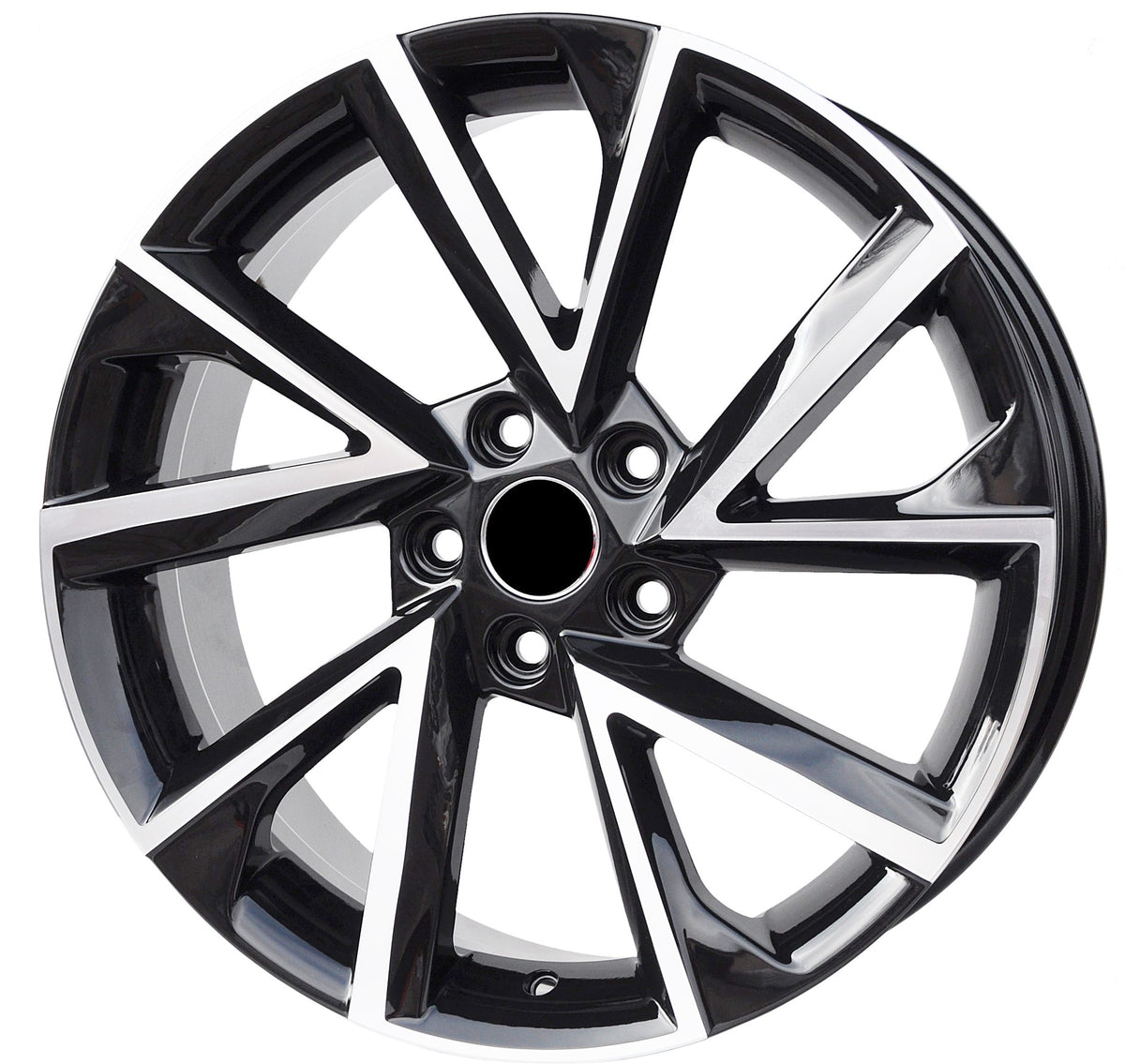 PDW 181 Alufælge 16" 6,5J 5x100 ET40 – Poleret/sort (sæt á 4)