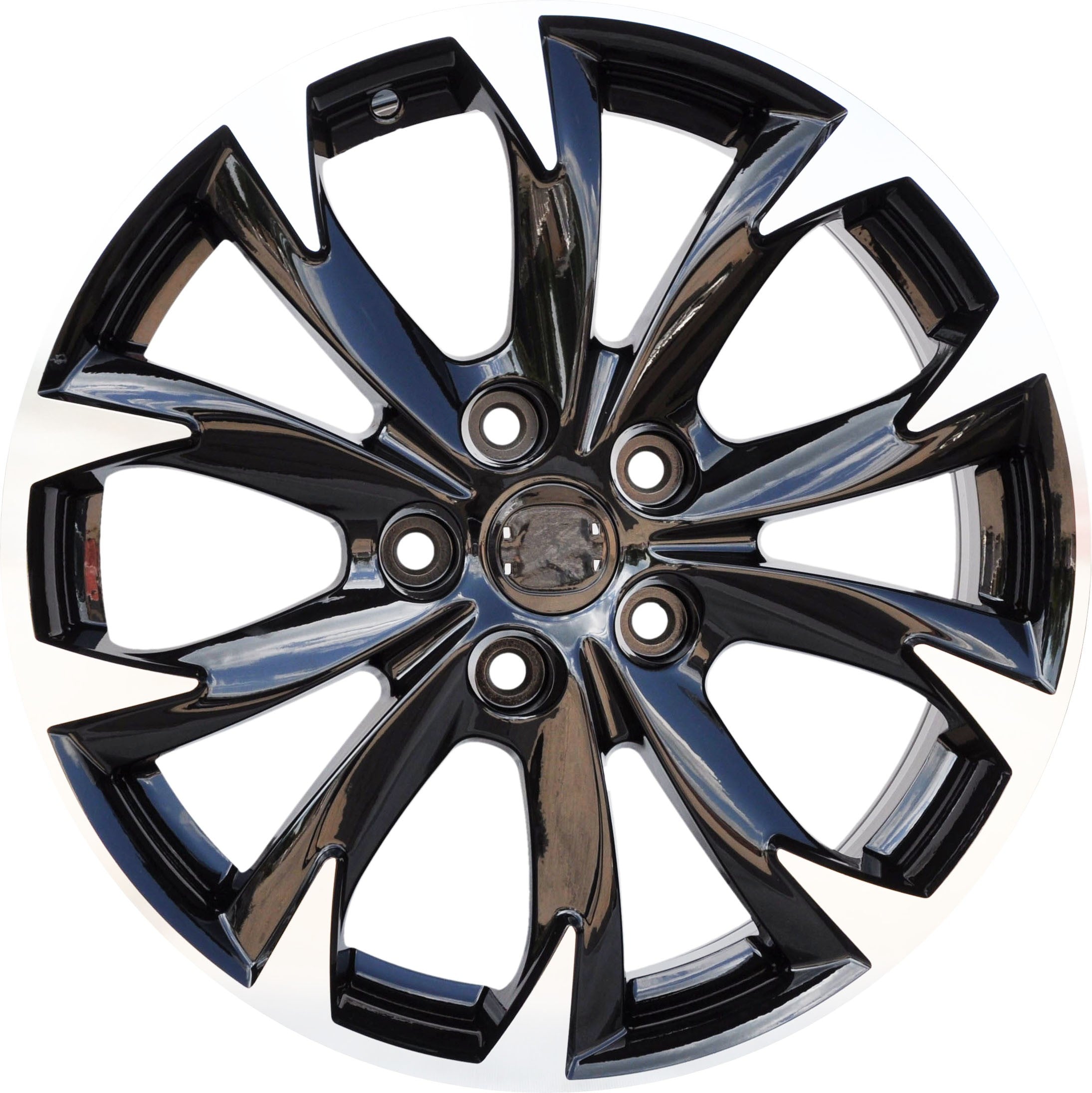 PDW 177 Alufælge 17" 5x114.3 ET50 – Poleret/sort (sæt á 4)