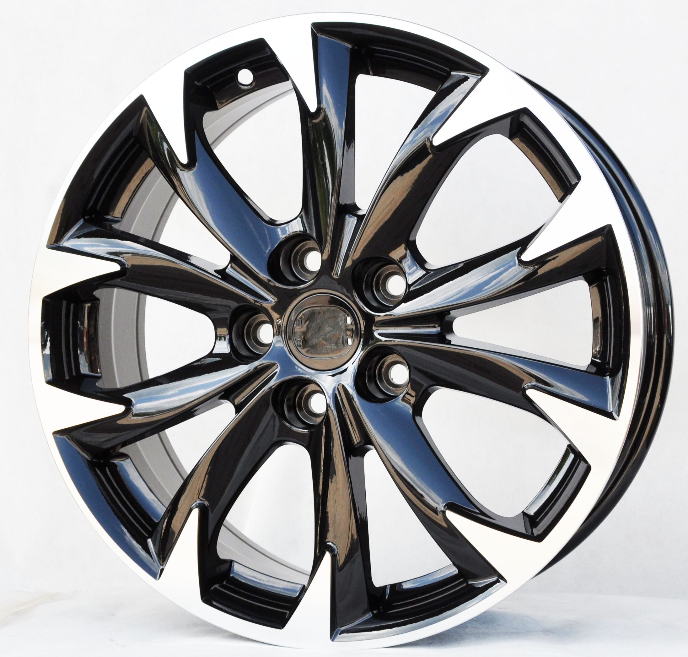 PDW 177 Alufælge 17" 5x114.3 ET50 – Poleret/sort (sæt á 4)