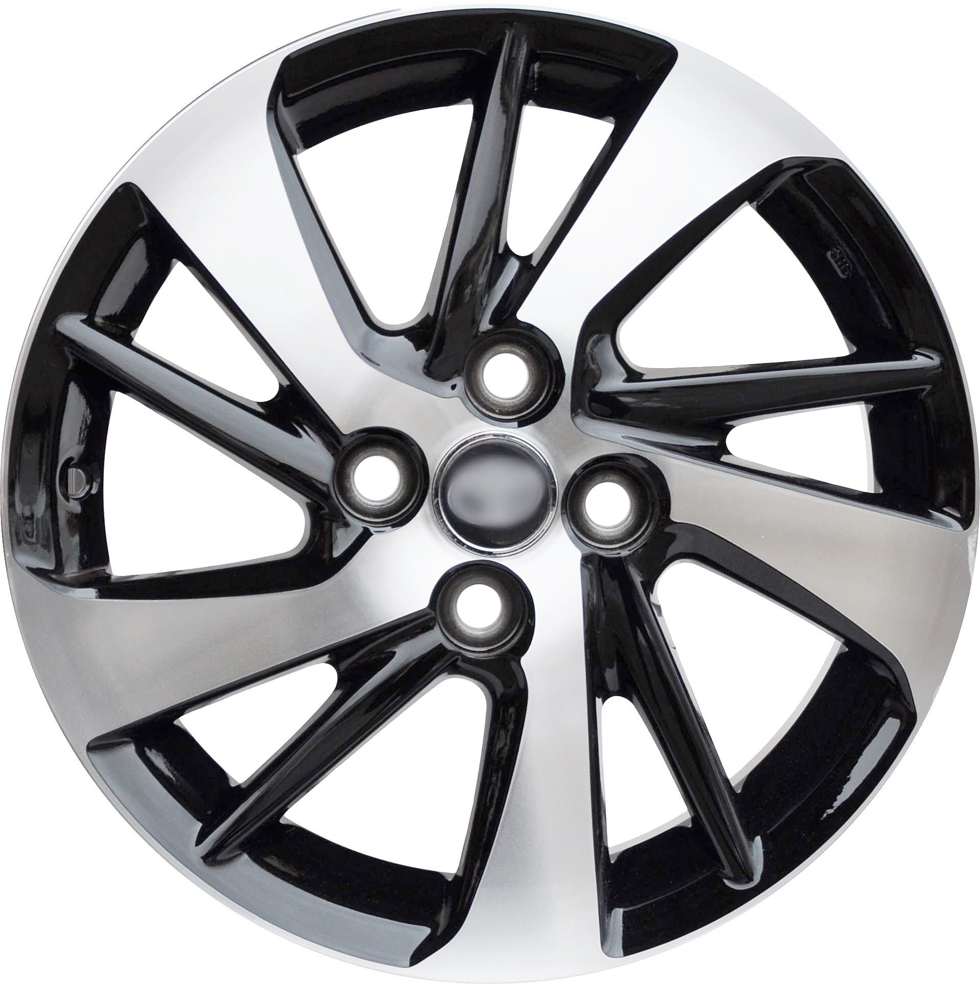 PDW 0458 Alufælge 14" 4x100 ET45 – Poleret/sort (sæt á 4)