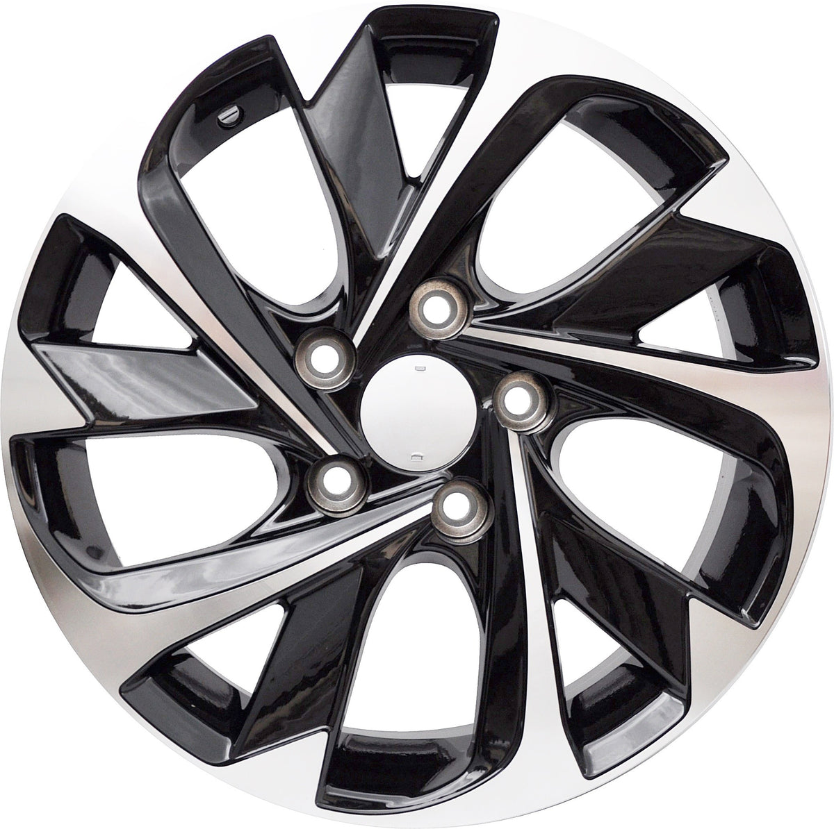 PDW XFE89 Alufælge 17" 7J 5x114.3 ET50 – Poleret/sort (sæt á 4)