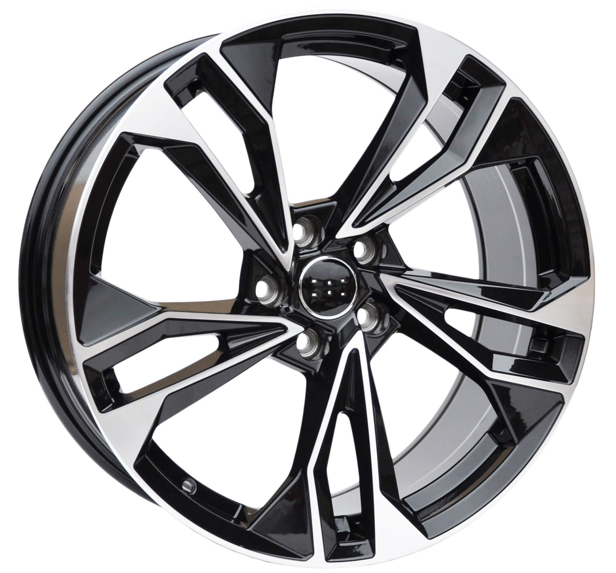 PDW 5493 Alufælge 18" 8J 5x112 ET31 – Poleret/sort pulverlakeret (sæt á 4)