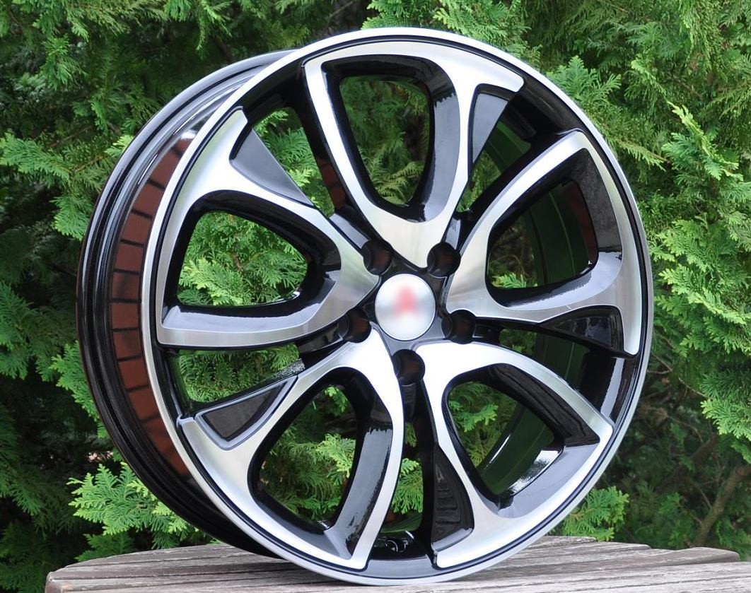 PDW 124 Alufælge 18" 4x108 ET30 – Poleret/sort (sæt á 4)