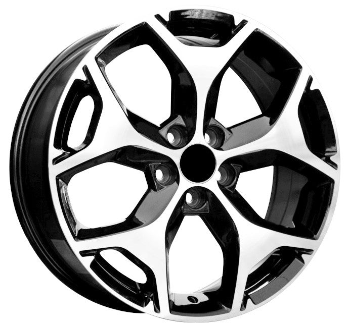 PDW 164 Alufælge 18" 5x100 ET48 – Poleret/sort (sæt á 4)