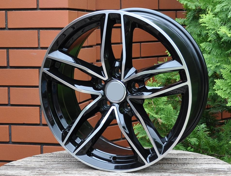 PDW 690 Alufælge 18" 5x112 ET45 – Poleret/sort (sæt á 4)
