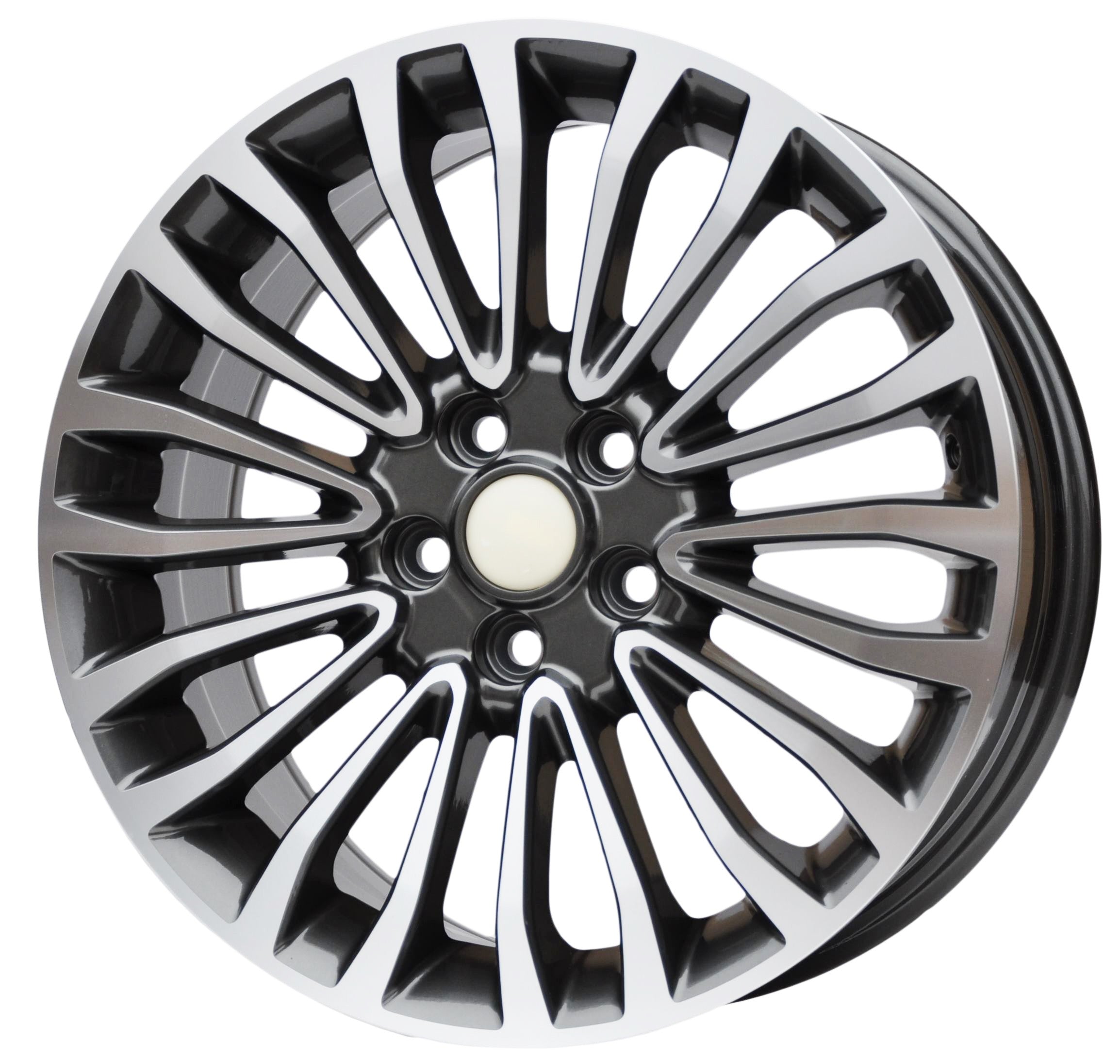 PDW 1340 Alufælge 18" 5x108 ET50 – Poleret/grafit (sæt á 4)
