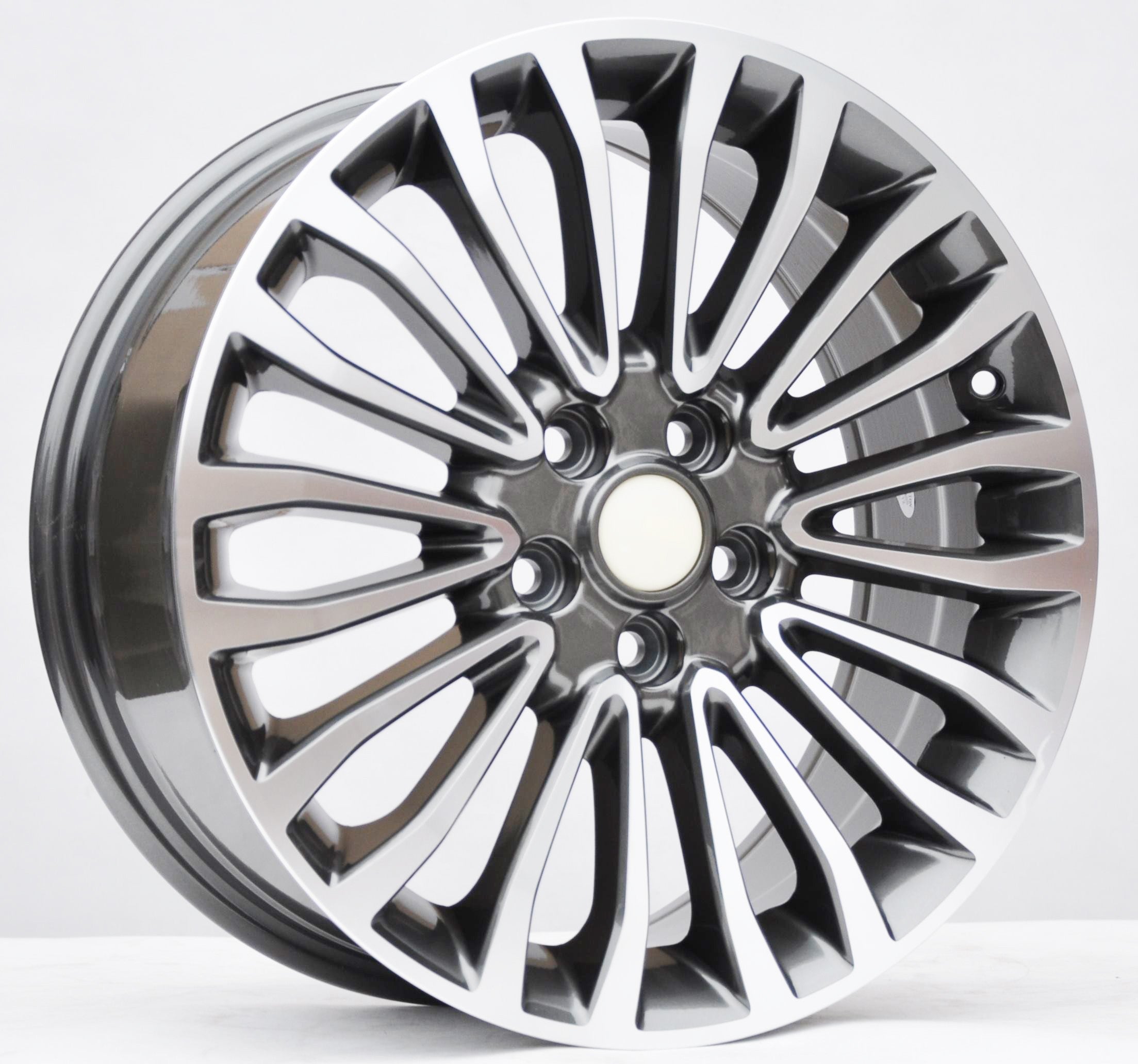 PDW 1340 Alufælge 18" 5x108 ET50 – Poleret/grafit (sæt á 4)