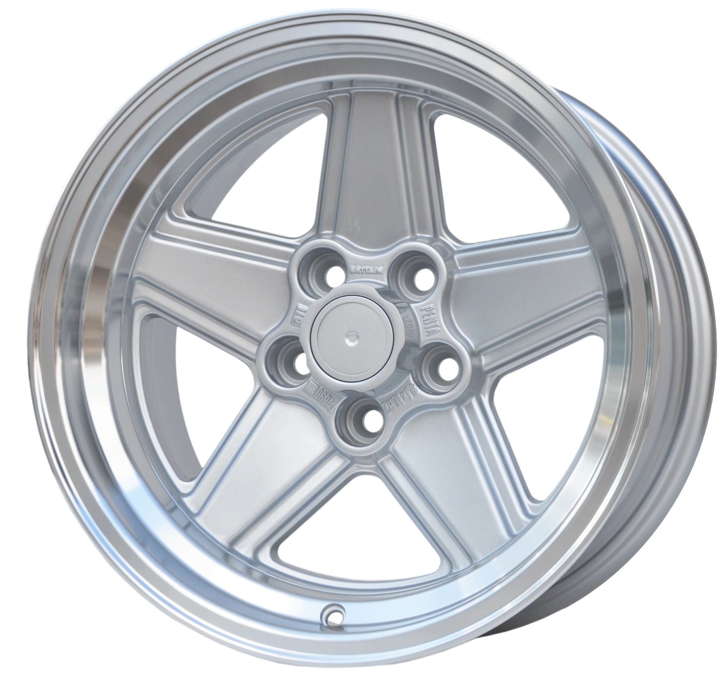 PDW 1794 Alufælge 16" 5x112 ET11 – Poleret/sølv (sæt á 4)